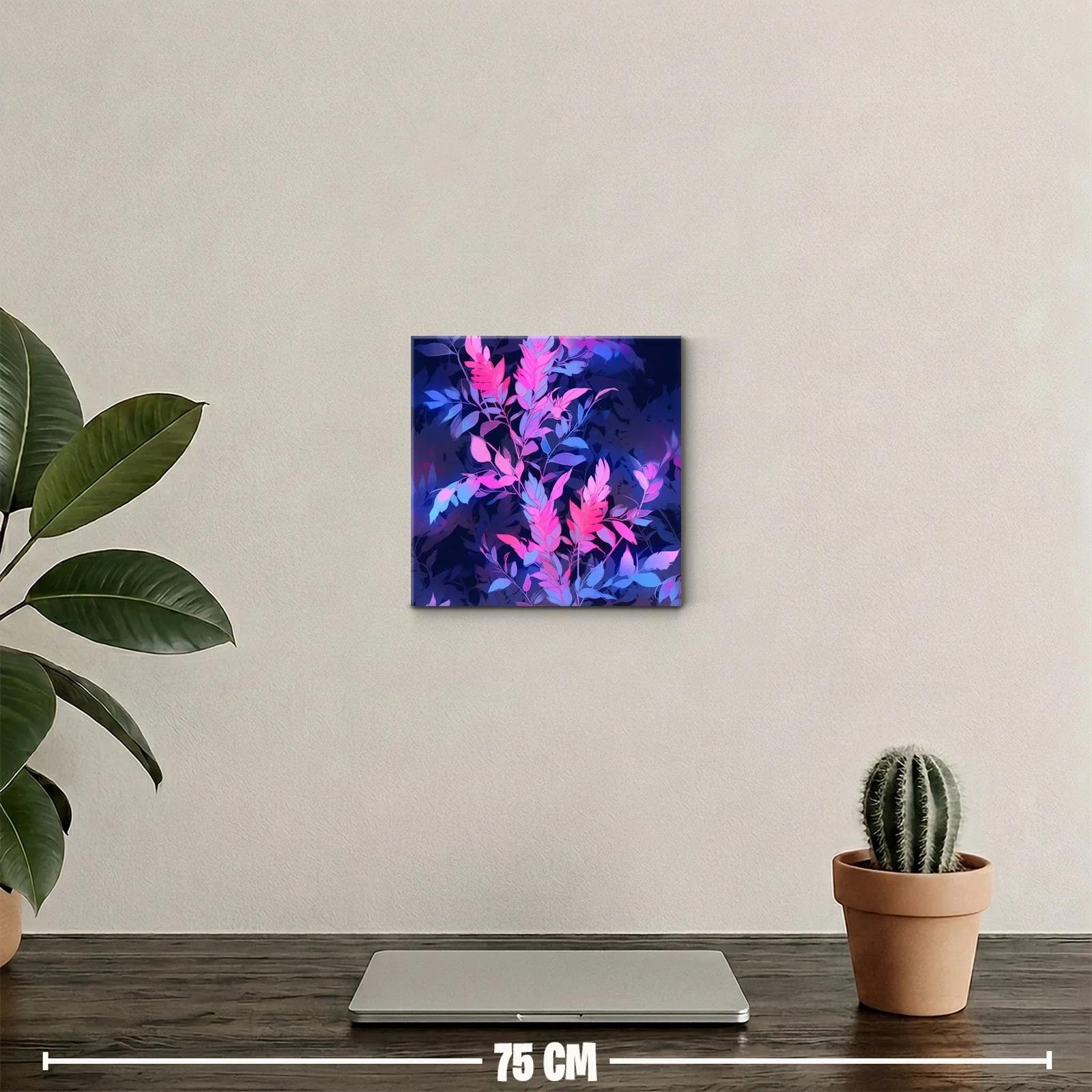 Composición Floral en Tonos Fucsia y Azul Profundo — miniatura 2