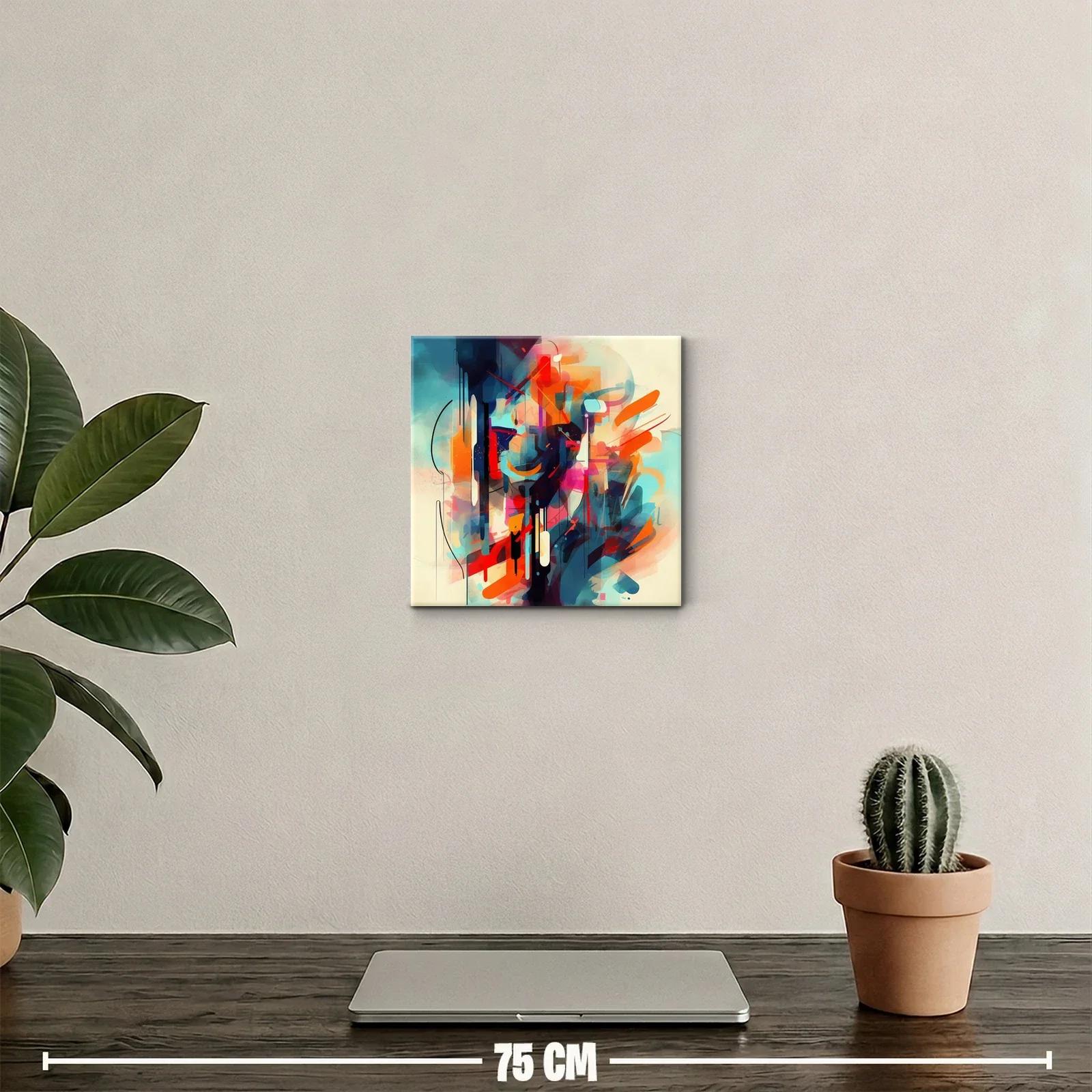 Composición abstracta en tonos vibrantes y contrastes intensos — miniatura 2