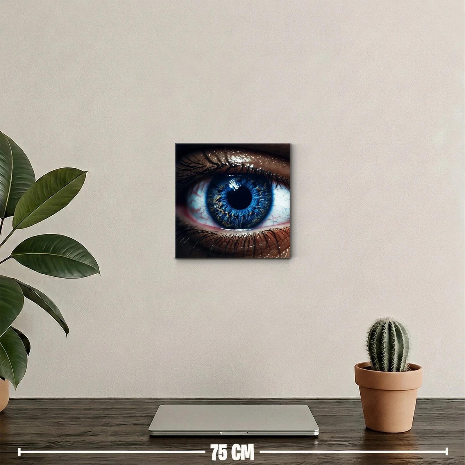 Impactante primer plano de ojo azul detallado — miniatura 2