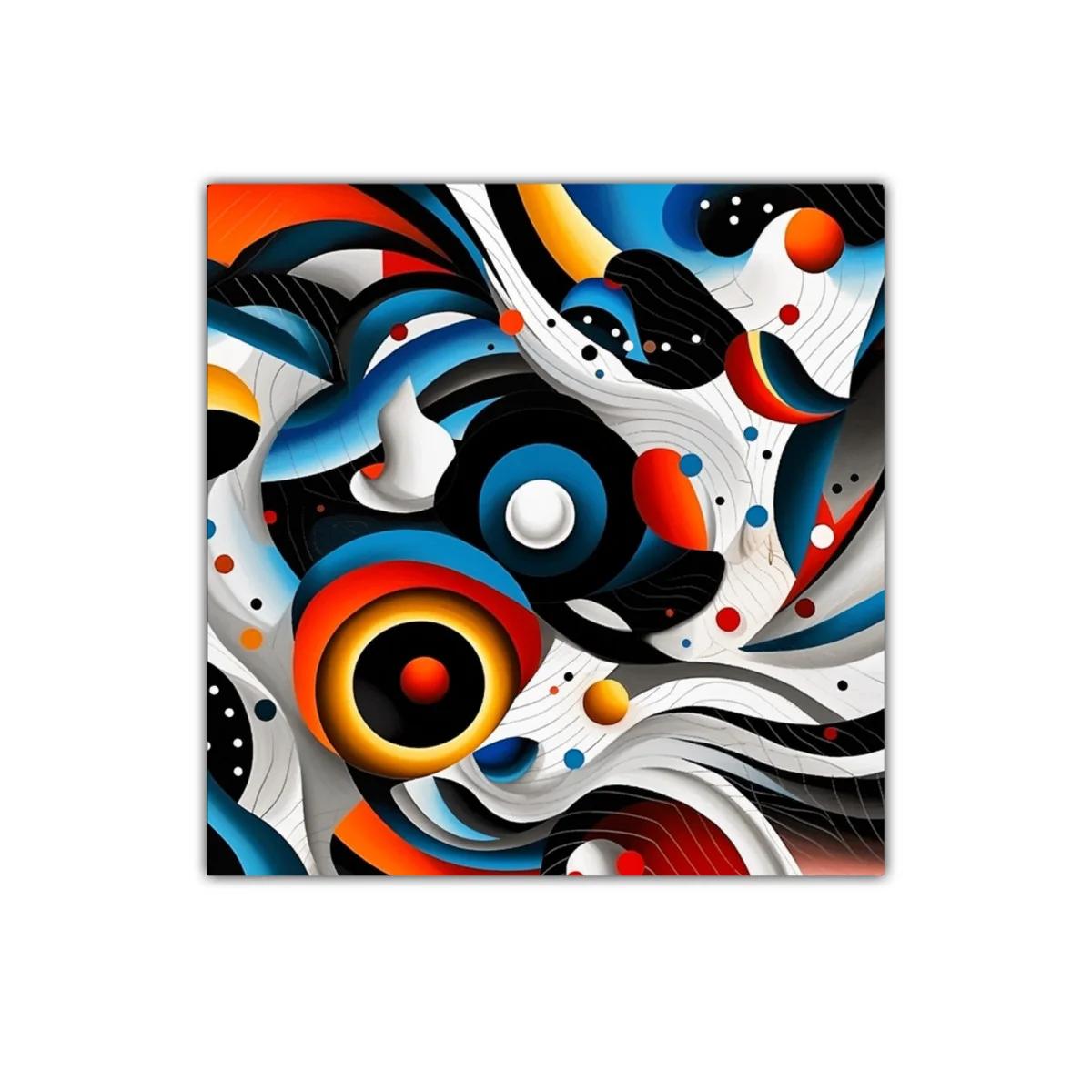 Composición abstracta dinámica con formas y colores vibrantes — imagen principal