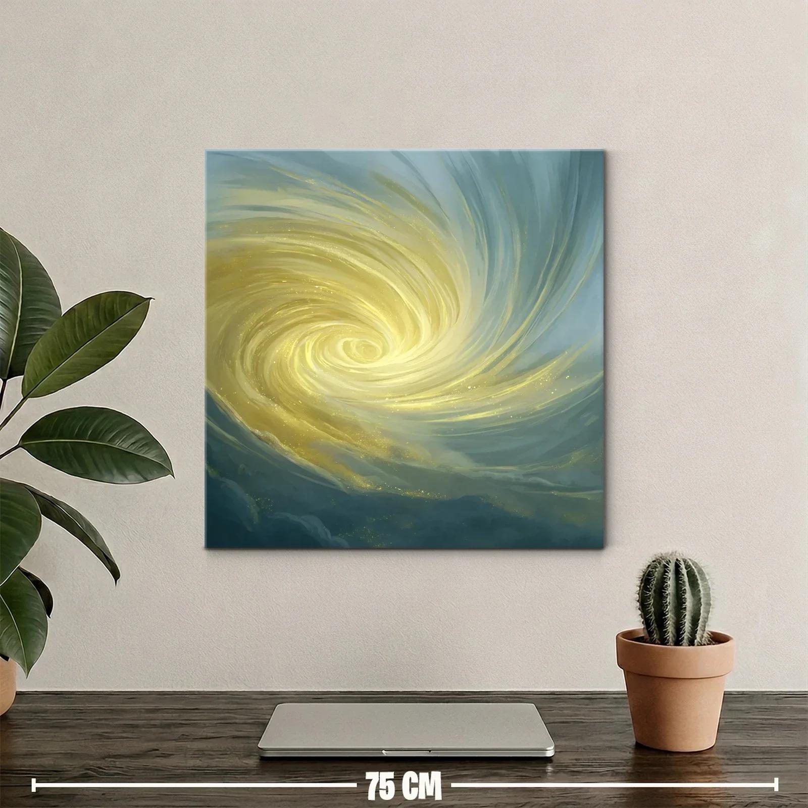 Remolino luminoso con tonos dorados y azules suaves — miniatura 2