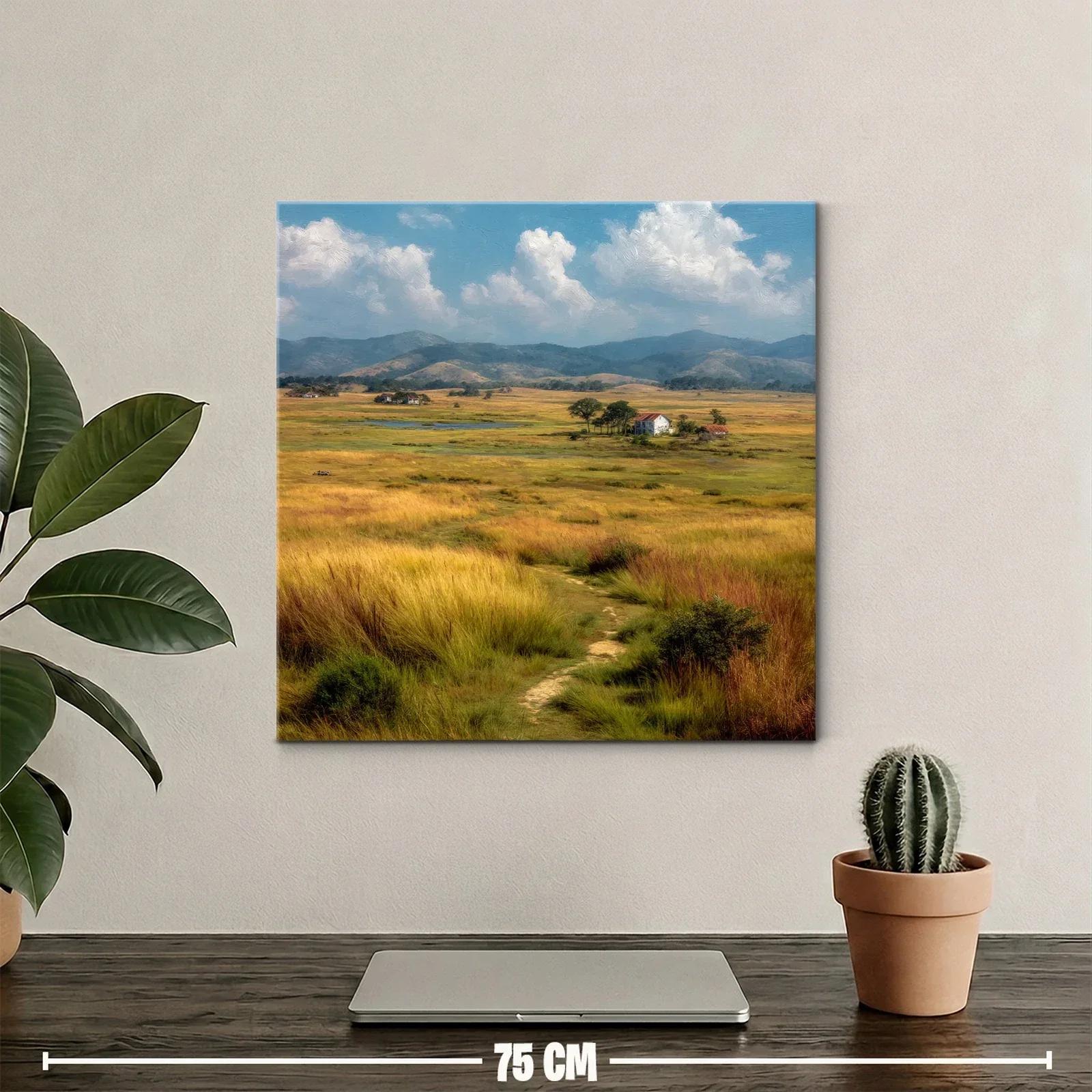 Paisaje campestre con praderas y cielos azules — miniatura 2