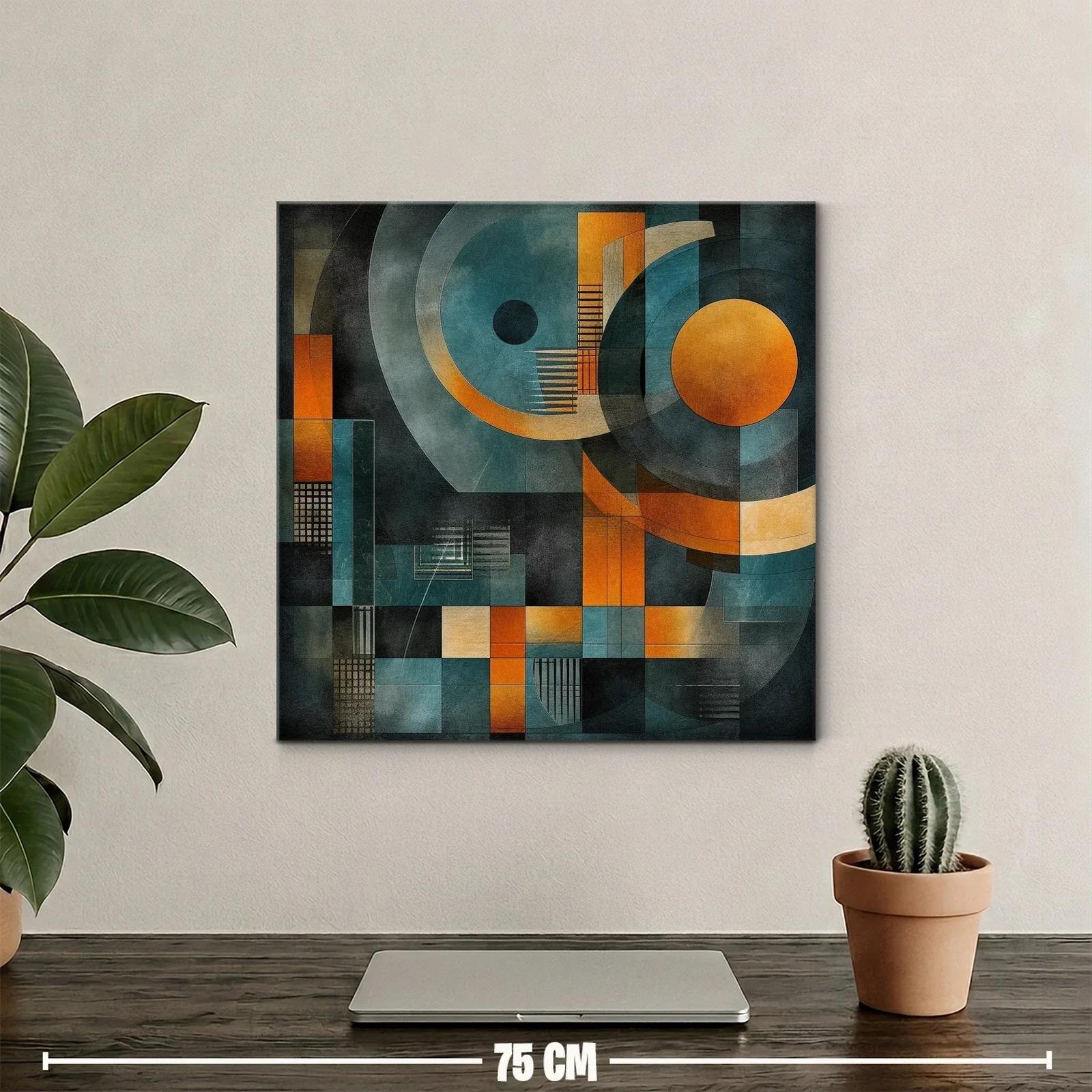 Composición abstracta con formas geométricas y tonos cálidos — miniatura 2