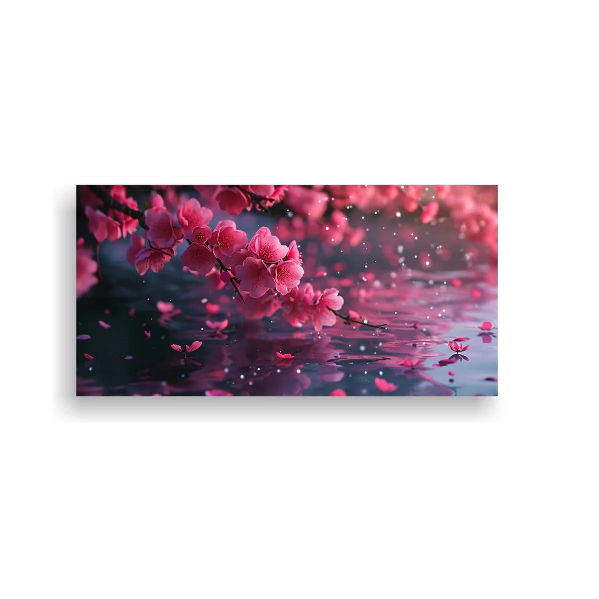 Cuadro flores de cerezo con reflejos brillantes — imagen principal