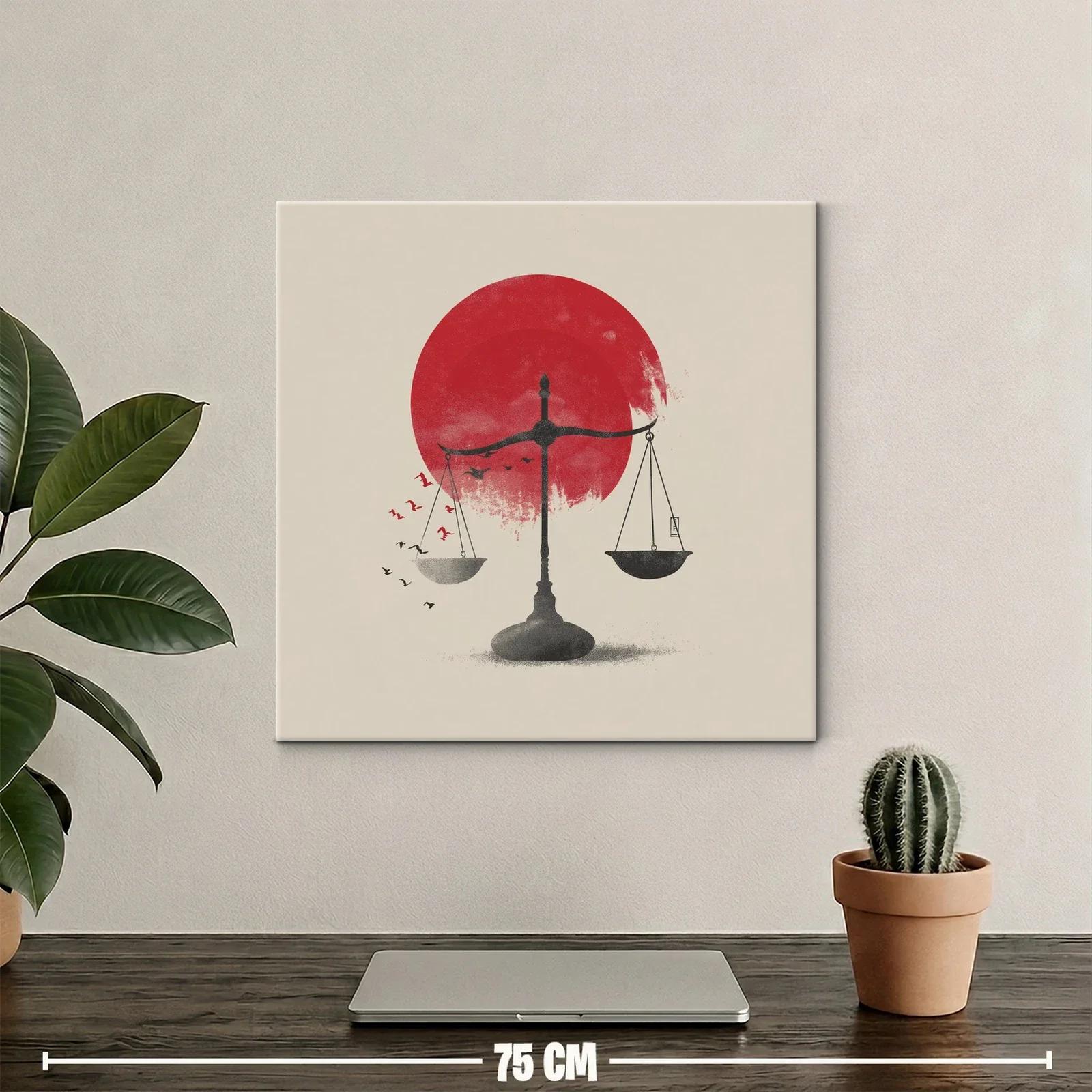 Equilibrio y libertad con contraste en rojo vibrante — miniatura 2