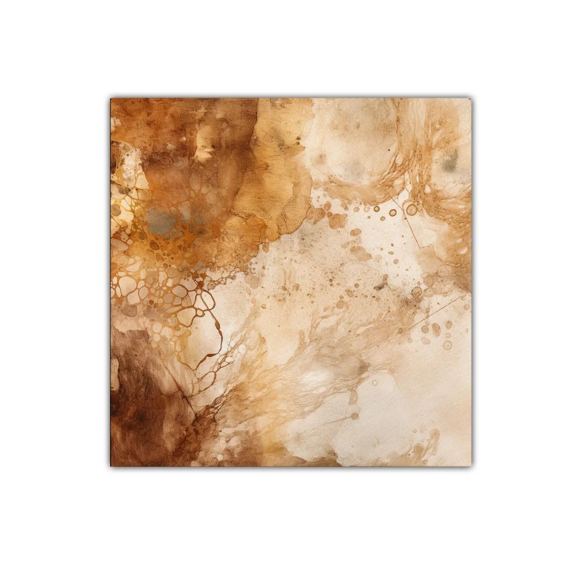 Cuadro abstracto en tonos tierra cálidos y orgánicos — imagen principal