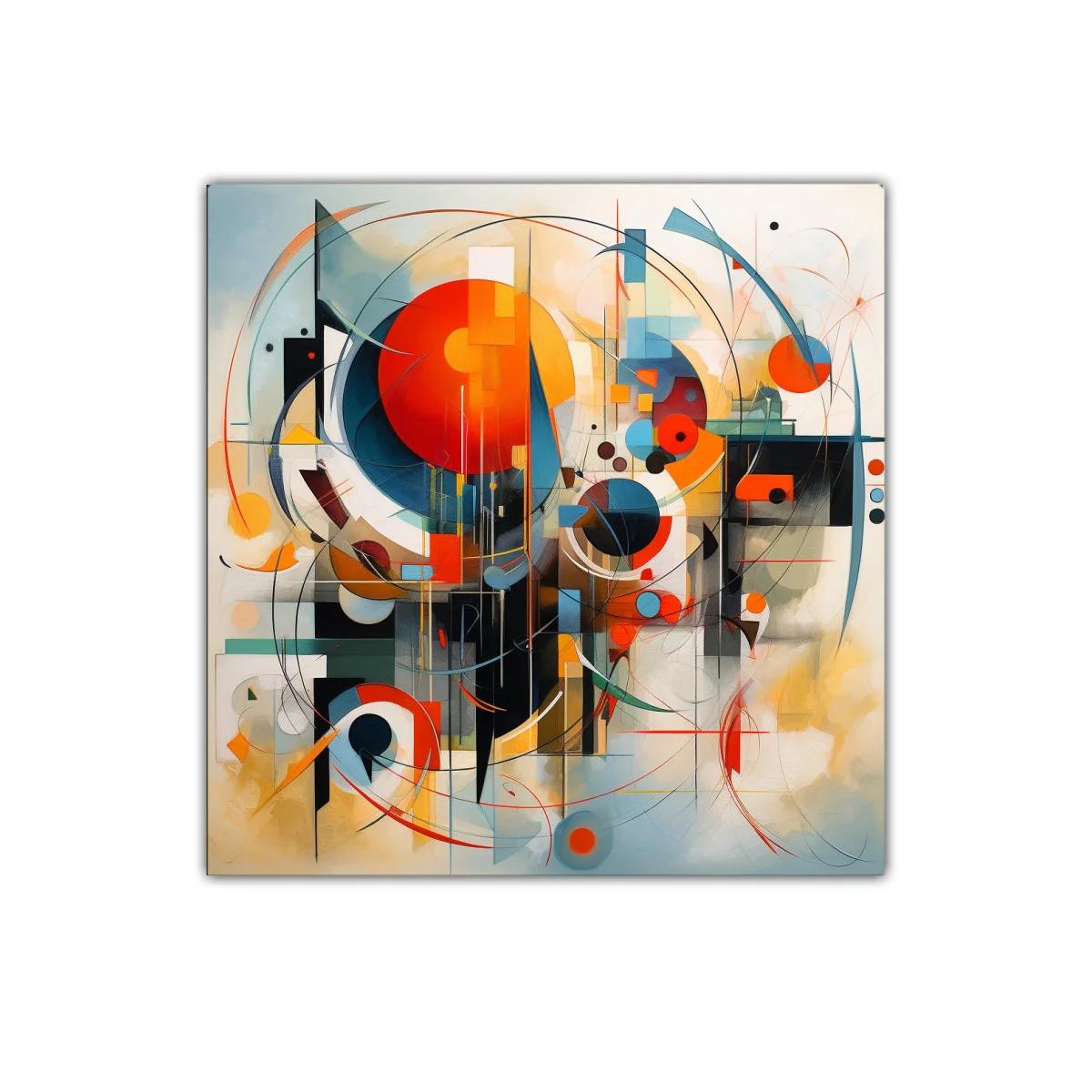 Cuadro abstracto con formas geométricas y colores vivos — imagen principal