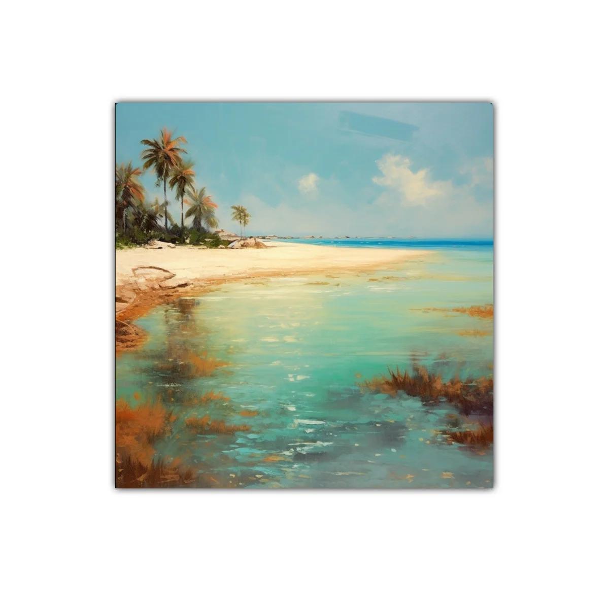 Paisaje costero con palmeras y aguas turquesas exuberantes — imagen principal