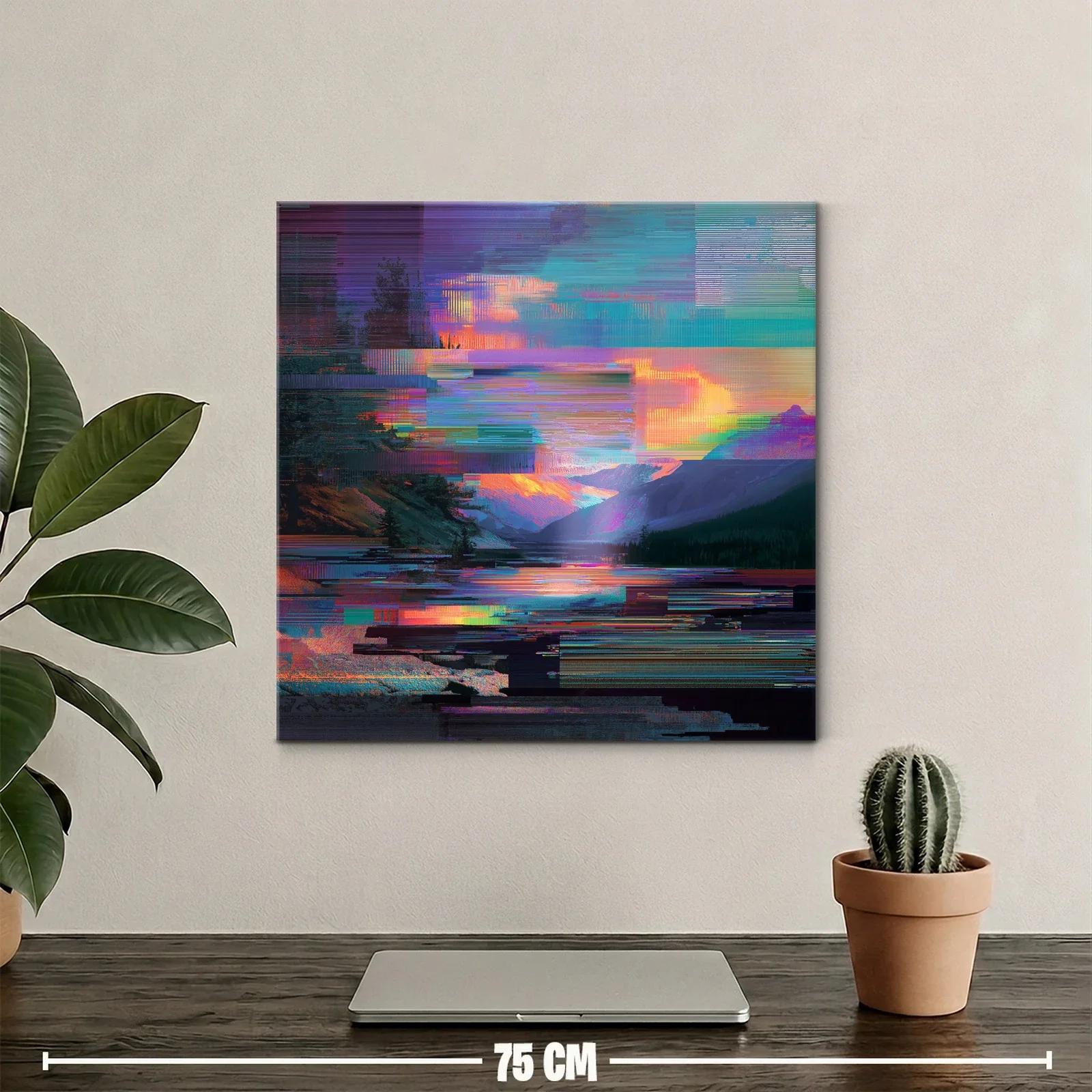 Paisaje abstracto con vibrantes tonos al atardecer — miniatura 2