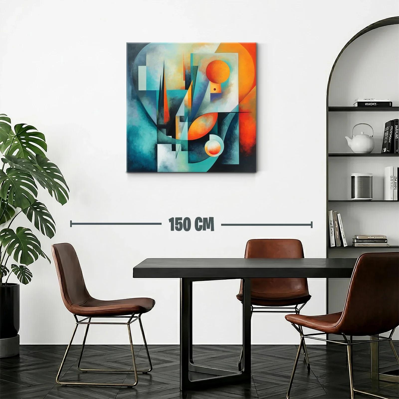 Composición abstracta con formas geométricas y tonos cálidos — miniatura 2