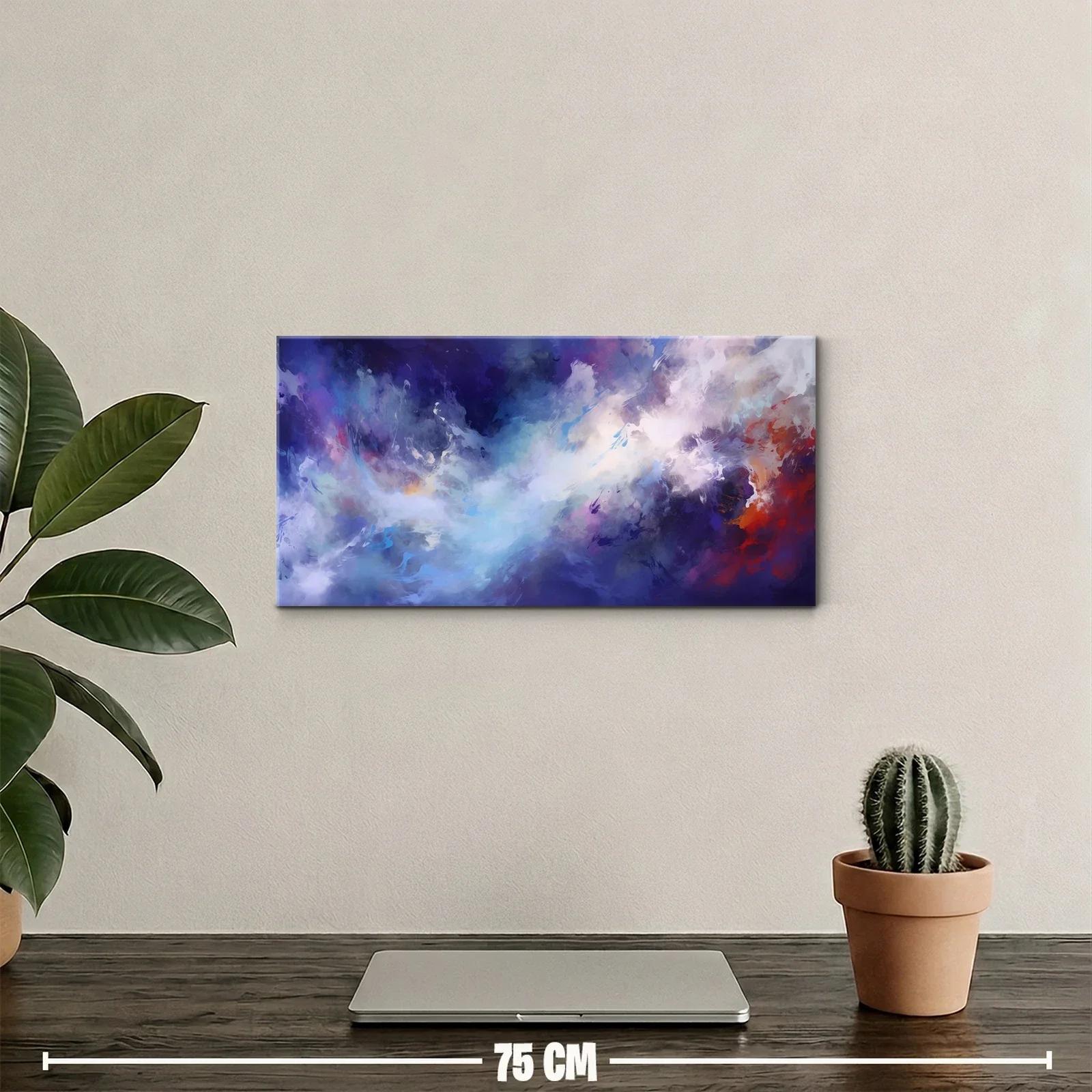 Cuadro nube abstracta con niebla y toques rojizos — miniatura 2