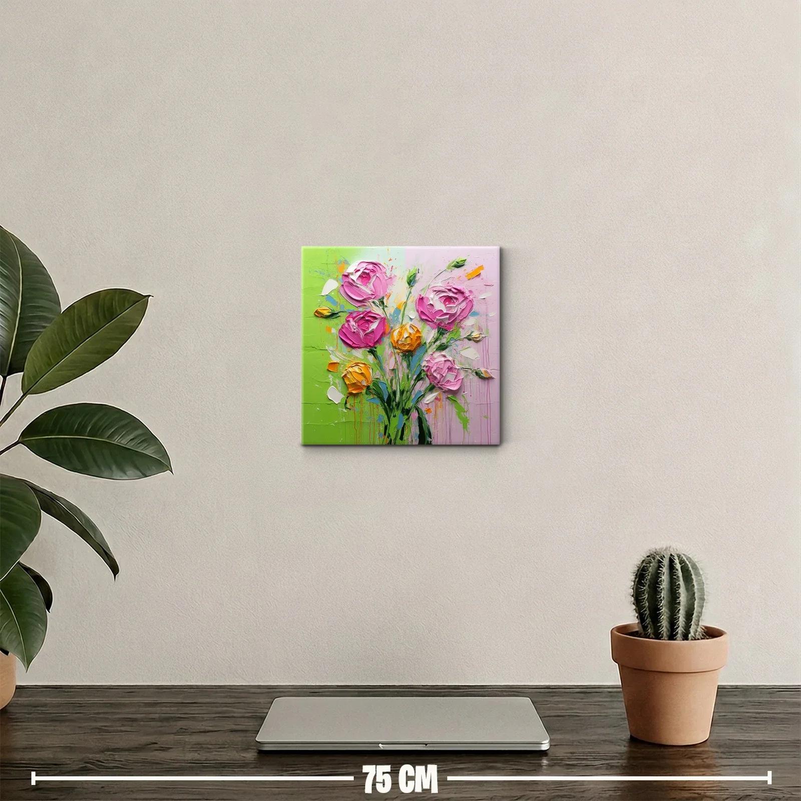Ramo colorido de flores vibrantes en tonos rosas y amarillos — miniatura 2