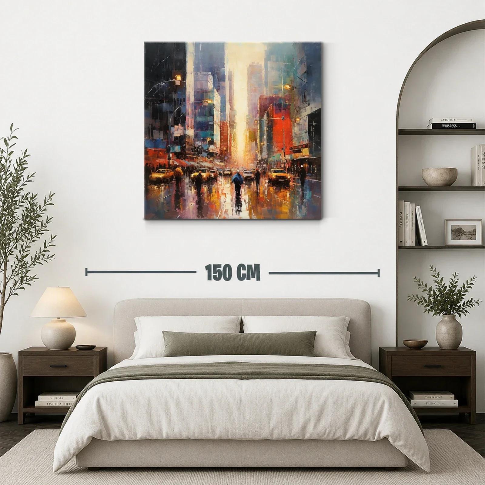 Atardecer urbano con reflejos en ciudad vibrante — miniatura 3