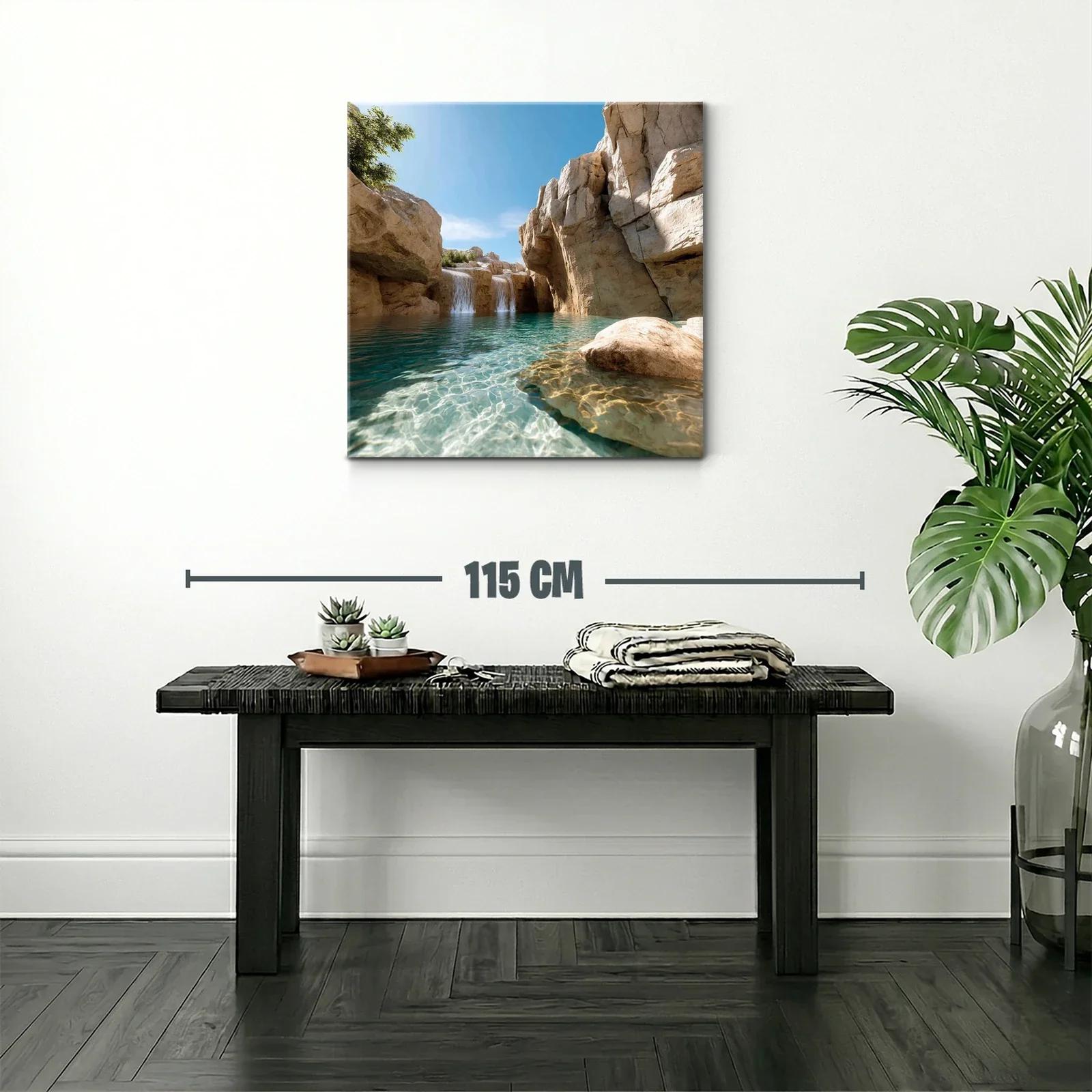 Paisaje sereno con cascada y aguas cristalinas — miniatura 2