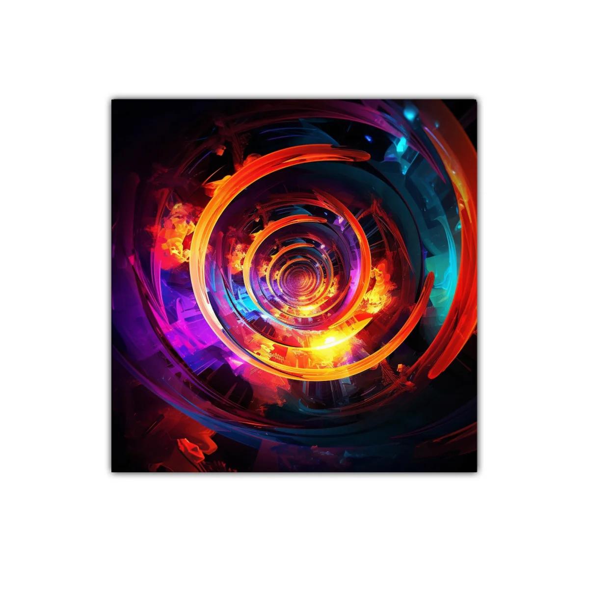 Espiral vibrante con contrastes intensos y reflejos luminosos — imagen principal