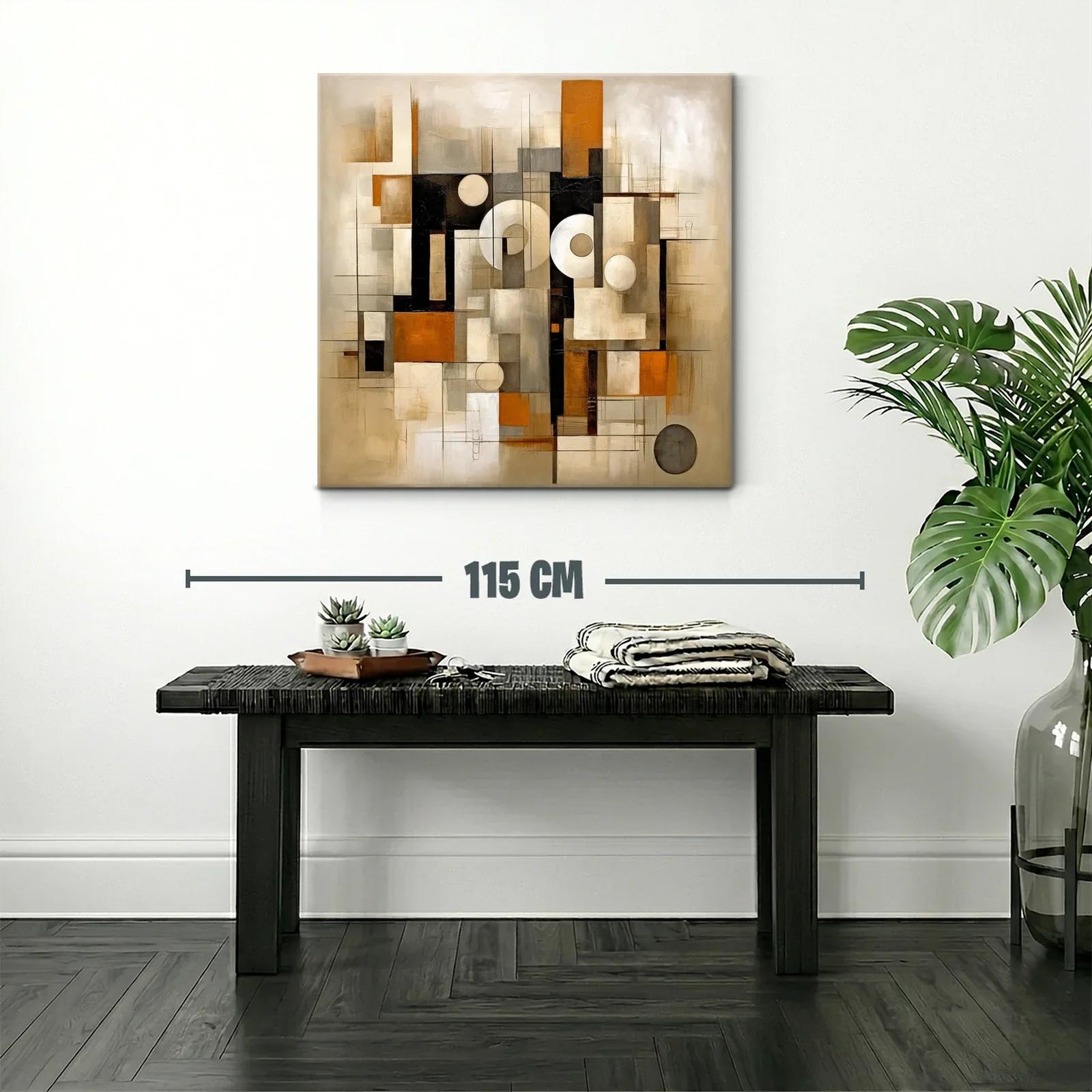 Composición abstracta con formas geométricas y tonos cálidos — miniatura 2