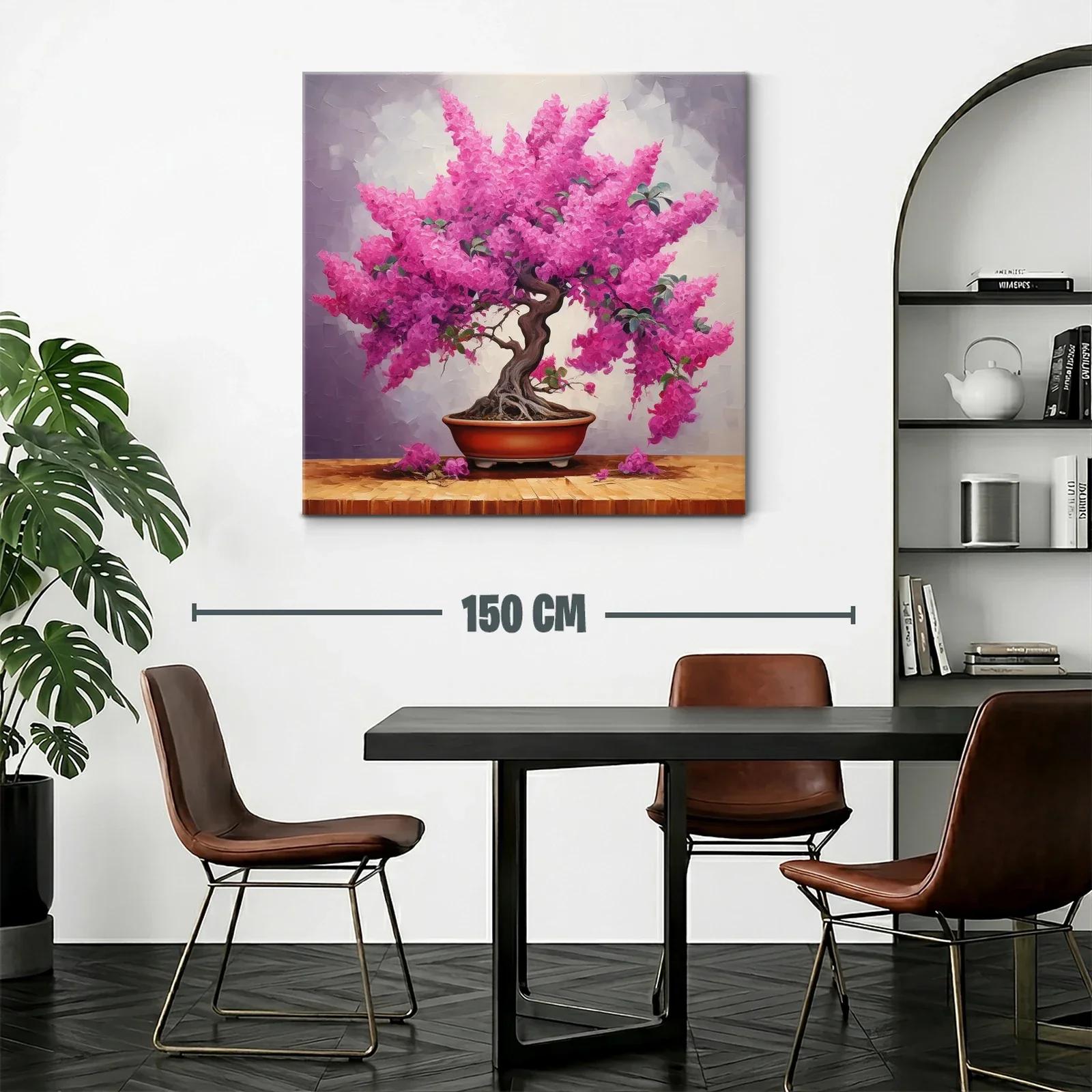 Bonsái con flores vibrantes en tonos fucsia y rosa — miniatura 2