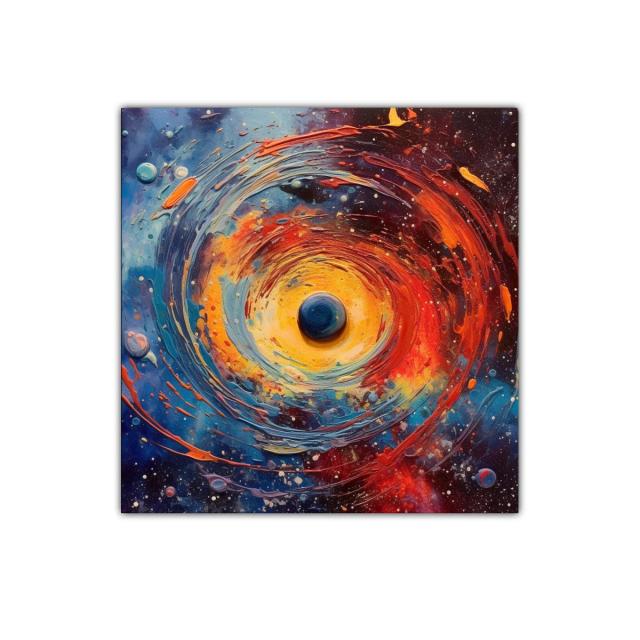 Explosión cósmica de colores vibrantes y dinámicos