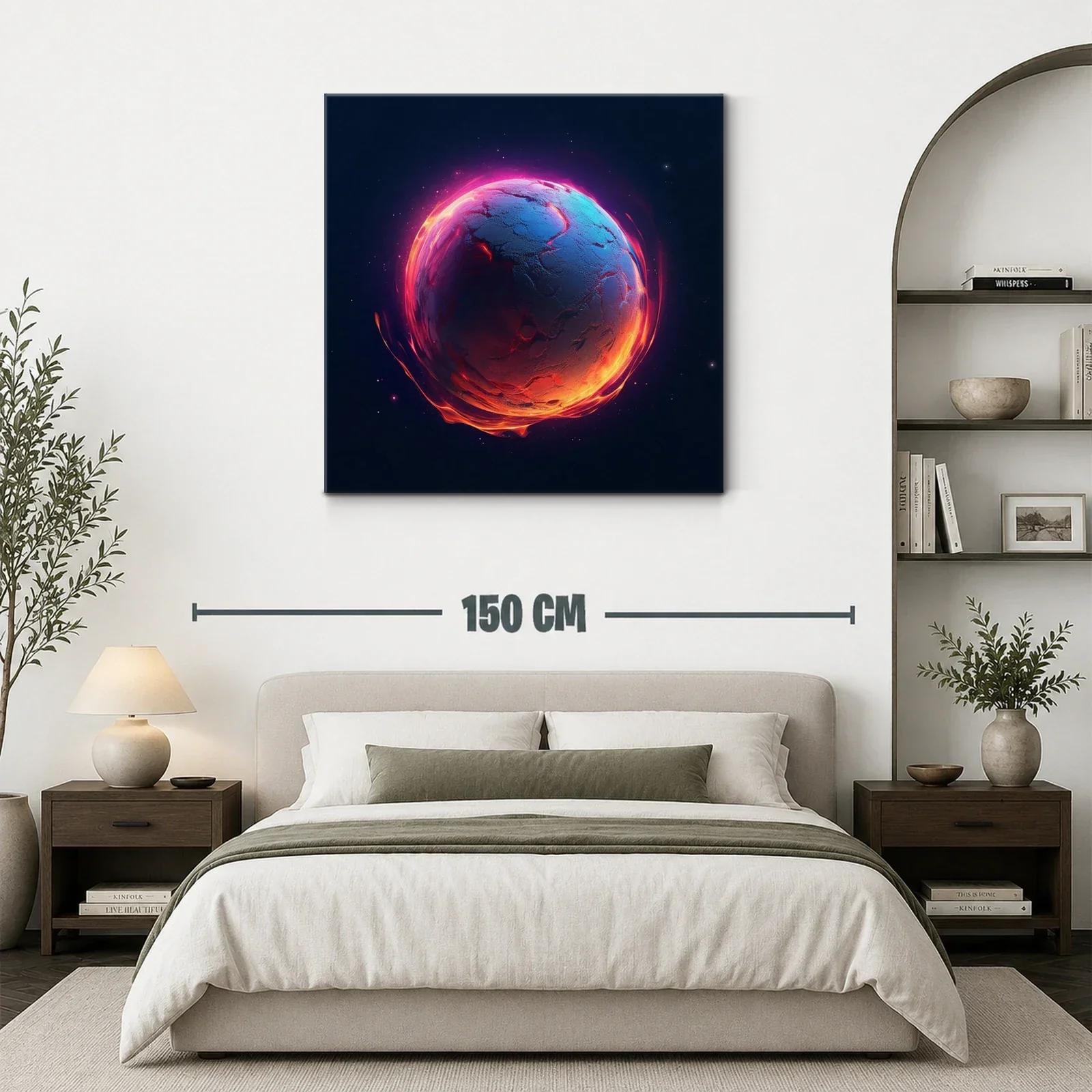 Planeta incandescente con texturas vibrantes y energía dinámica — miniatura 3