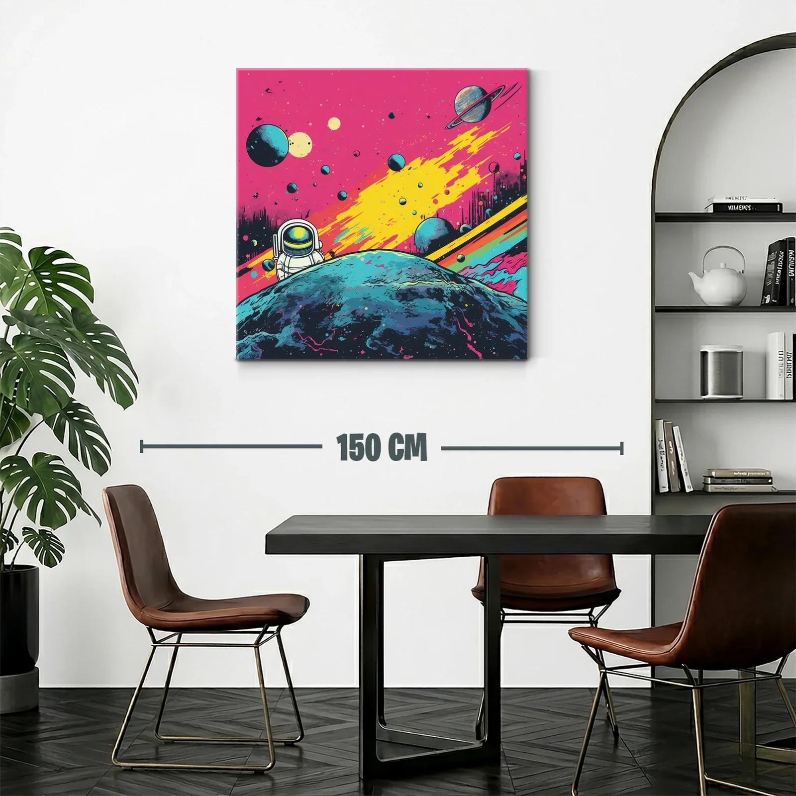 Espacio Cosmos con Astronauta en Fondo Vibrante — miniatura 2