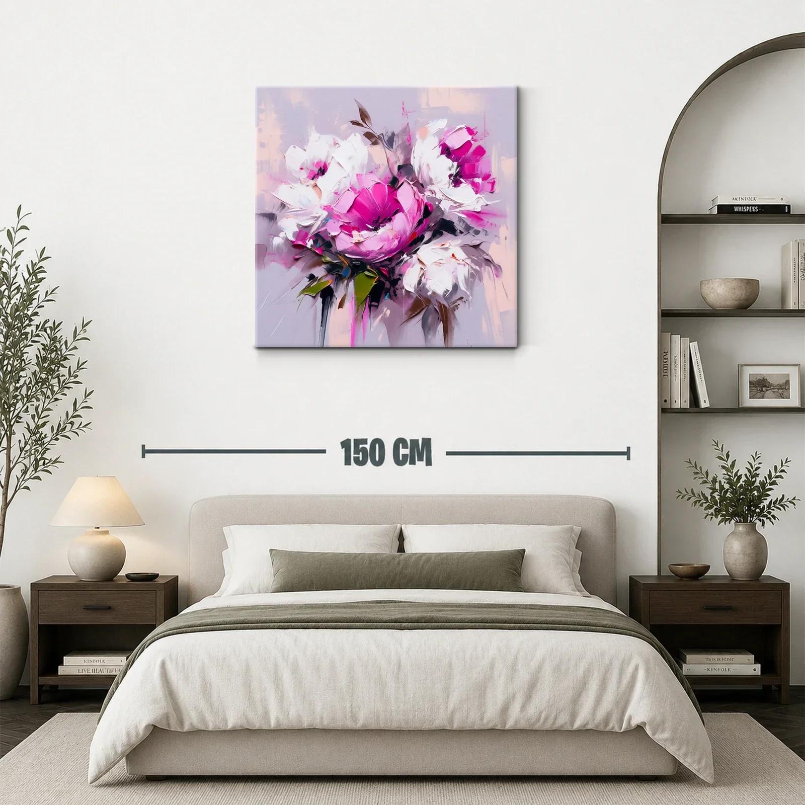Flores vibrantes en tonos rosa y blanco con fondo suave — miniatura 3
