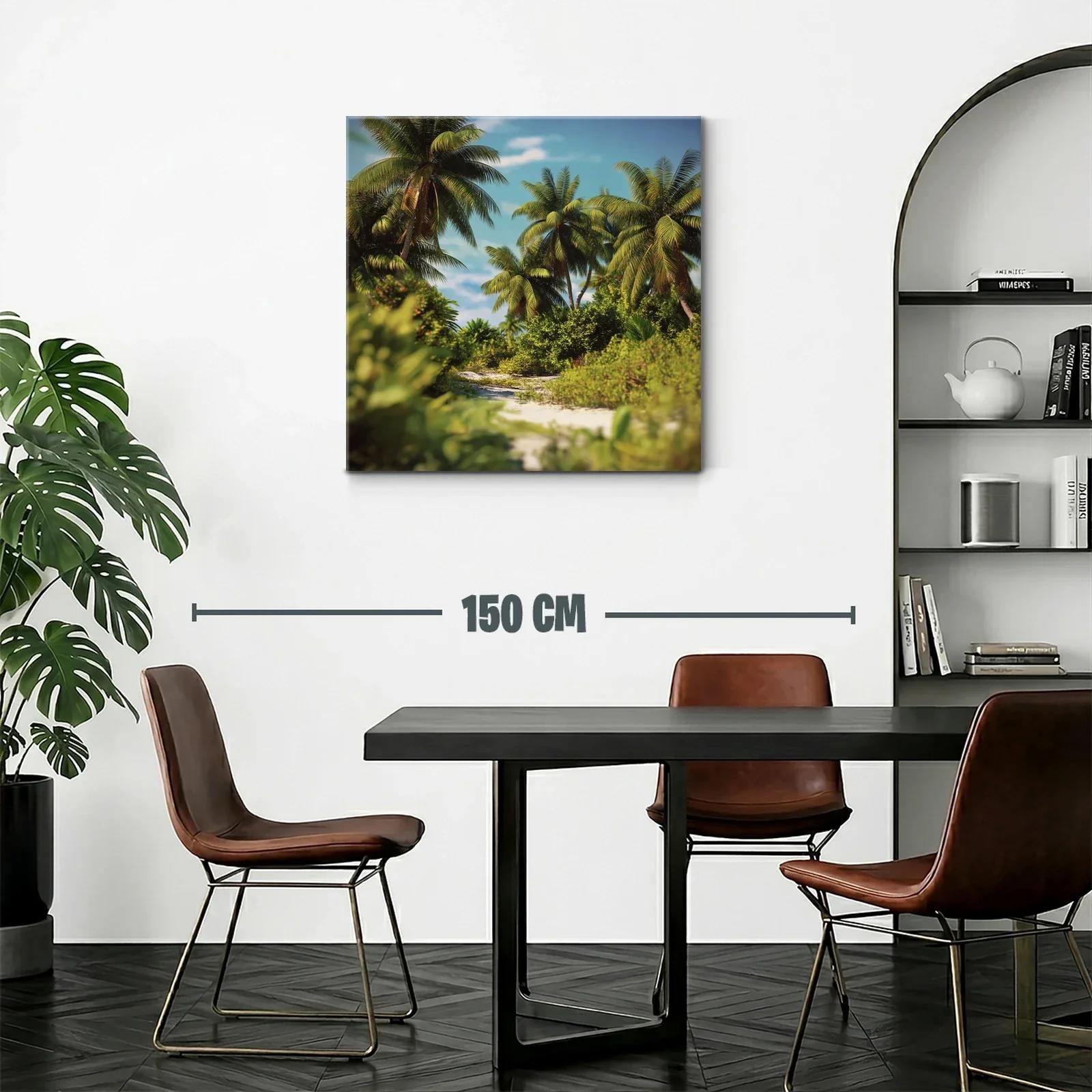 Paisaje tropical con palmeras y vegetación exuberante — miniatura 2