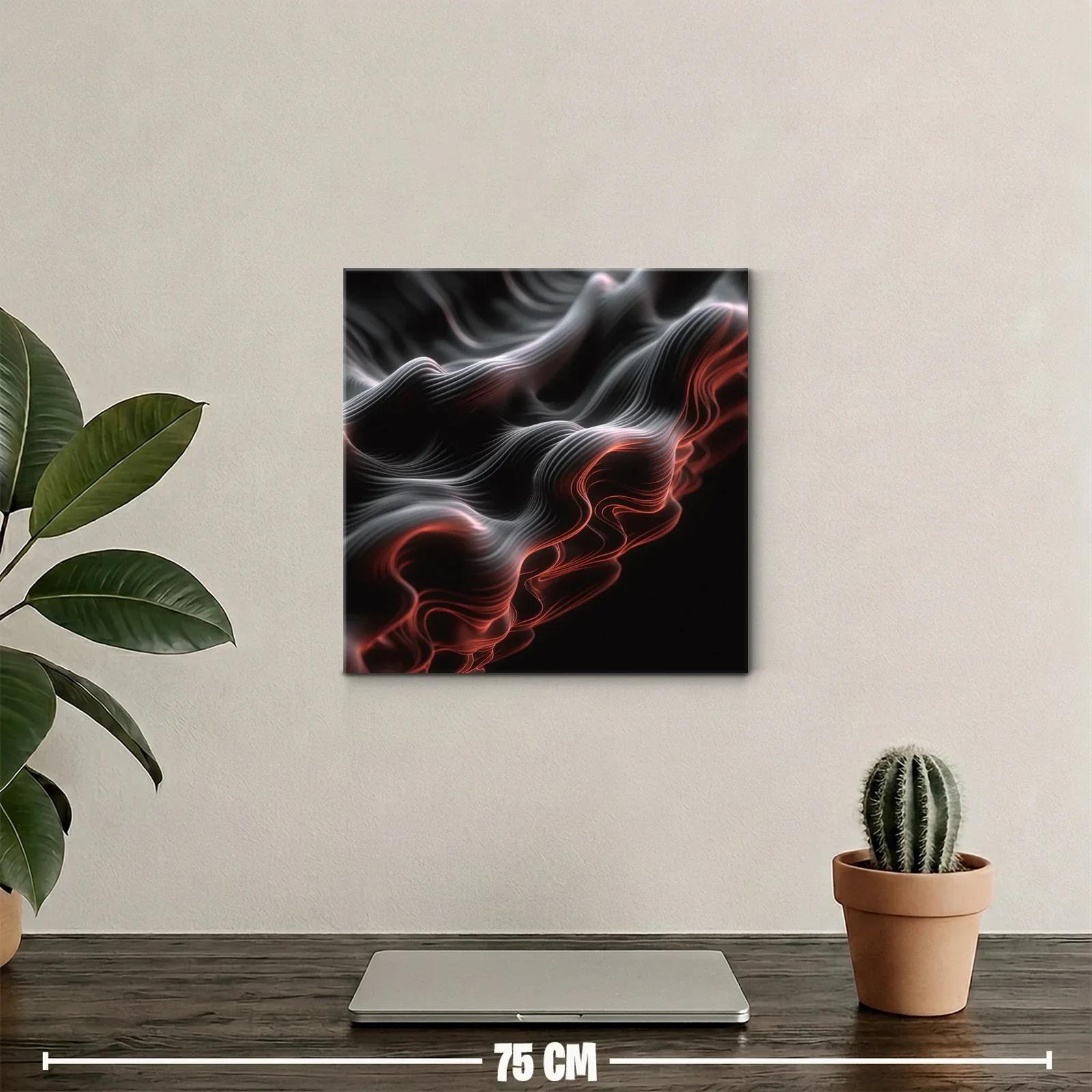 Ondas abstractas con luces cálidas y sombras profundas — miniatura 2