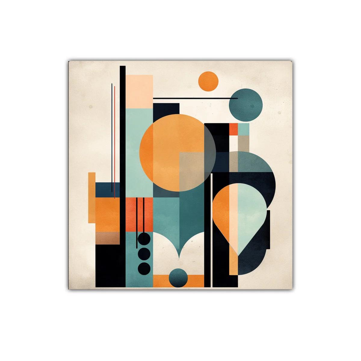 Composición geométrica en tonos cálidos y fríos — imagen principal