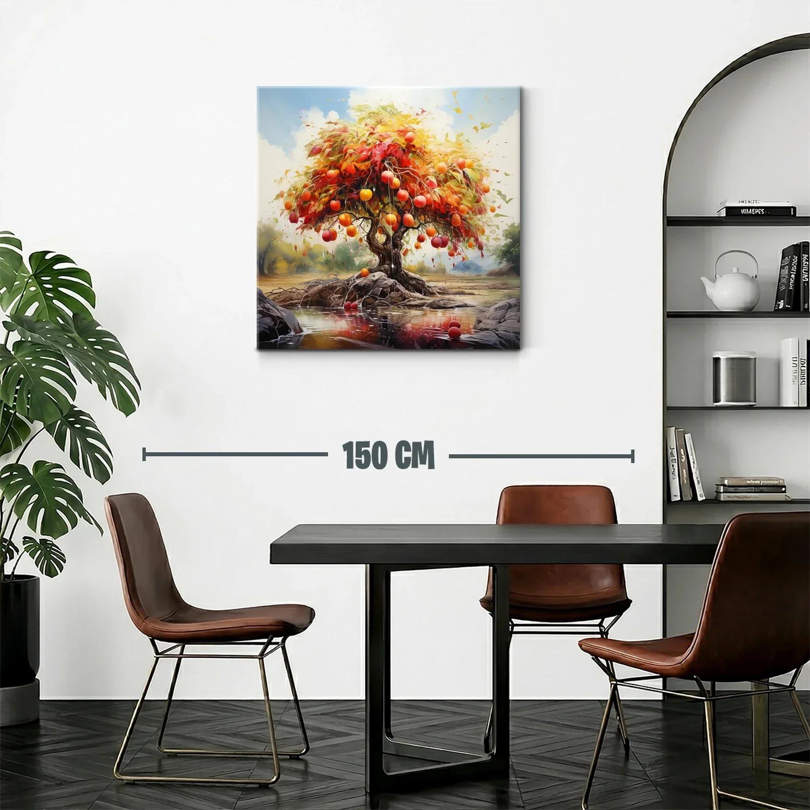 Árbol frutal con tonos cálidos en paisaje sereno — miniatura 2