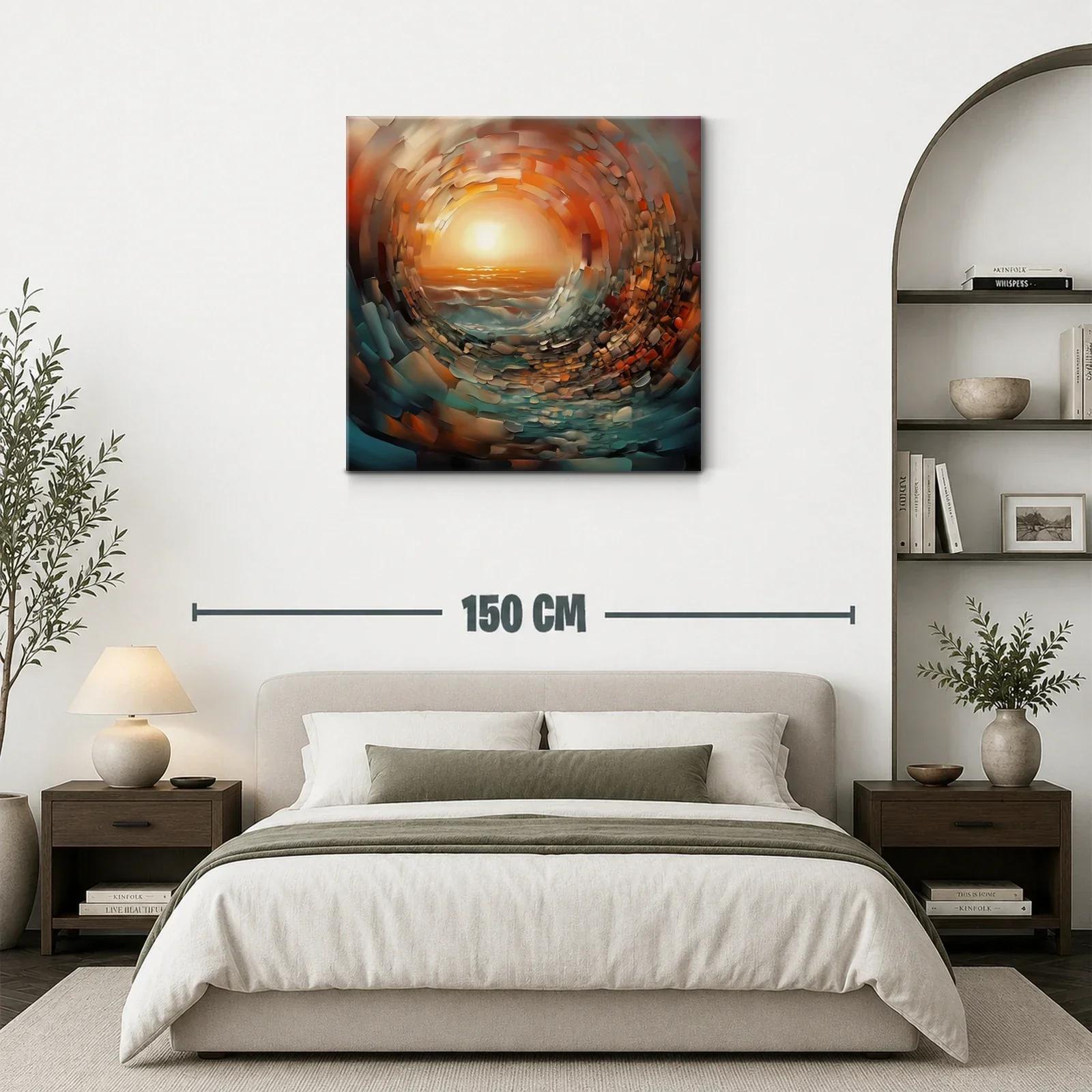Atardecer abstracto con vibrantes tonos cálidos y fríos — miniatura 3