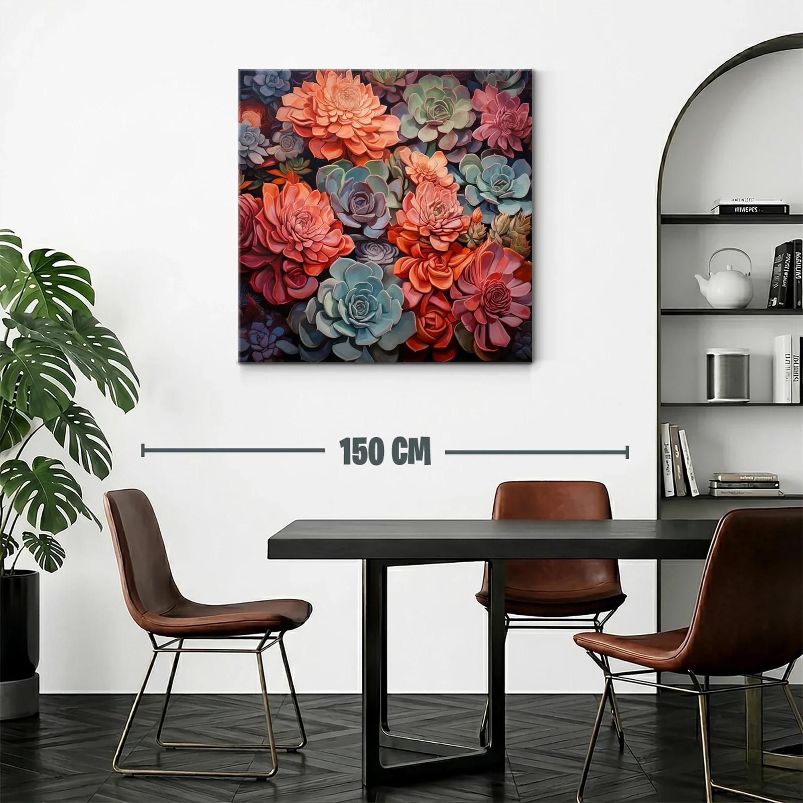 Vibrante composición de flores en tonos cálidos y fríos — miniatura 2