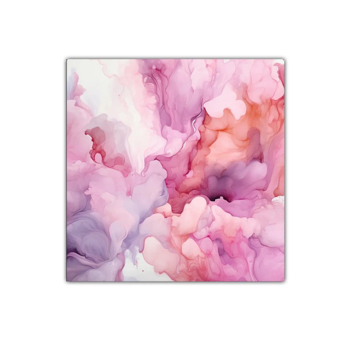 Composición abstracta en tonos rosa y violeta suaves — miniatura 1