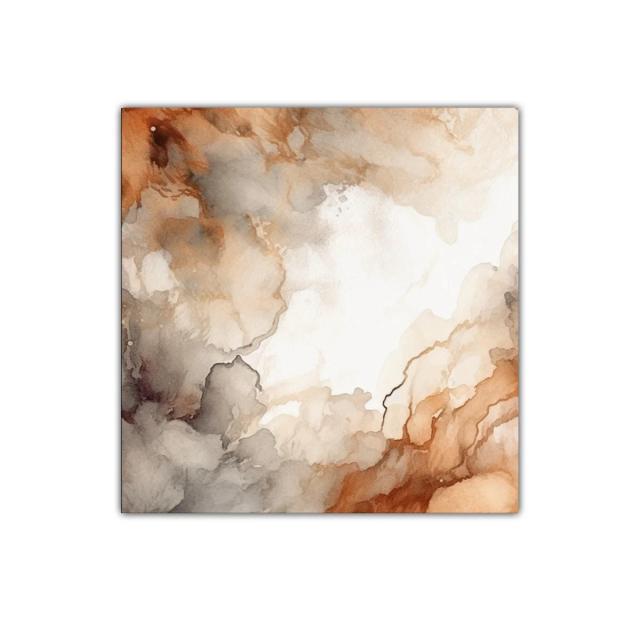 Cuadro decorativo abstracto en tonos tierra cálidos