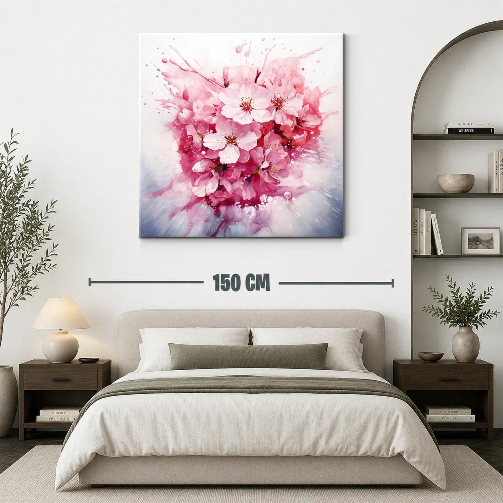 Composición de flores rosas con efecto estallido vibrante — miniatura 3