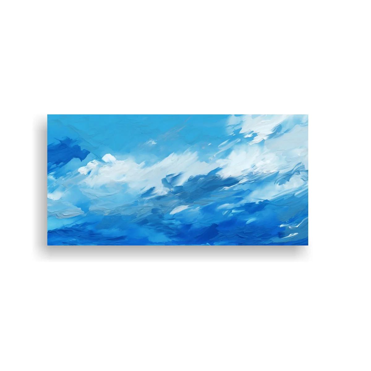 Cuadro cielo con nubes y grandes pinceladas diagonales — imagen principal
