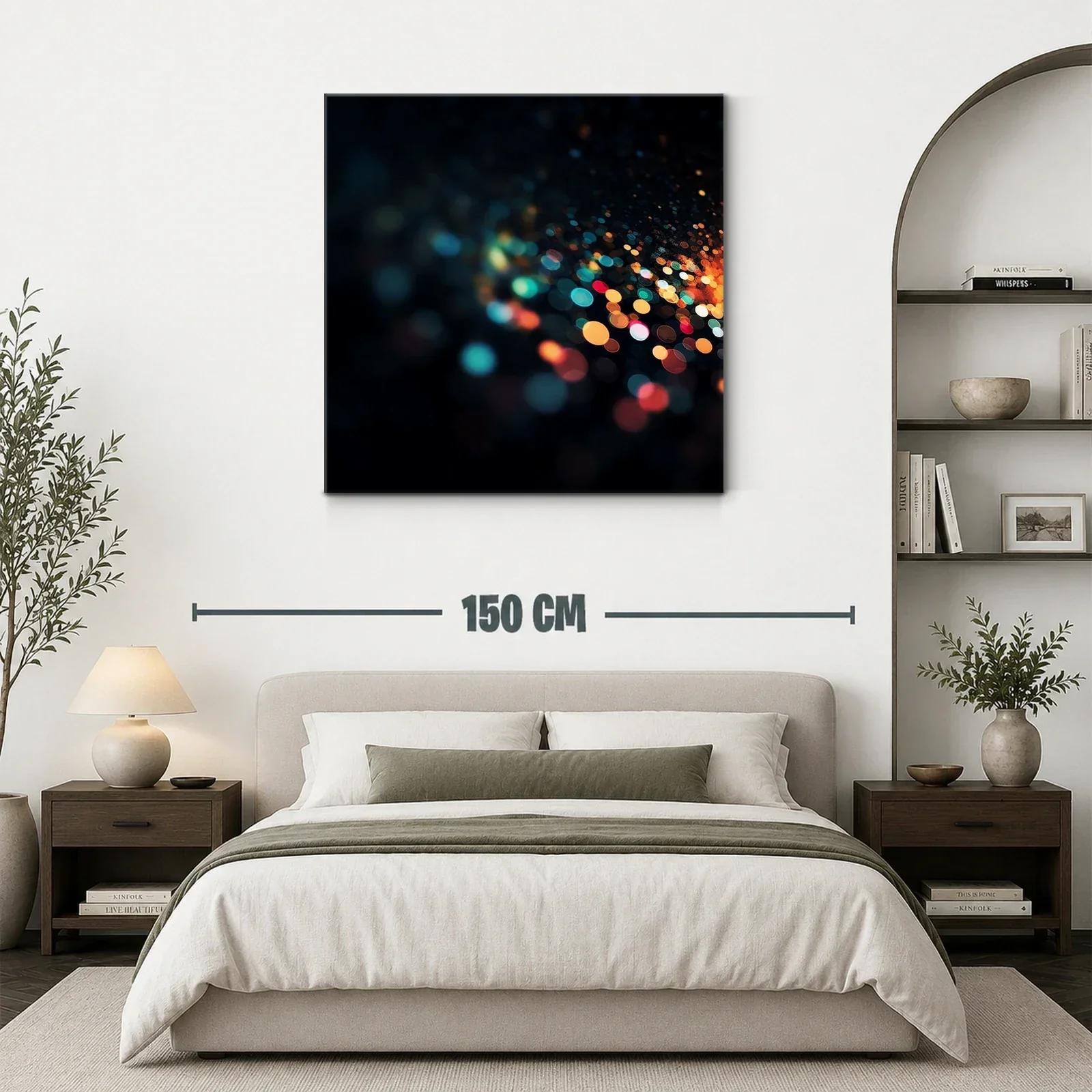 Cuadro abstracto con luces difusas en tonos brillantes — miniatura 3