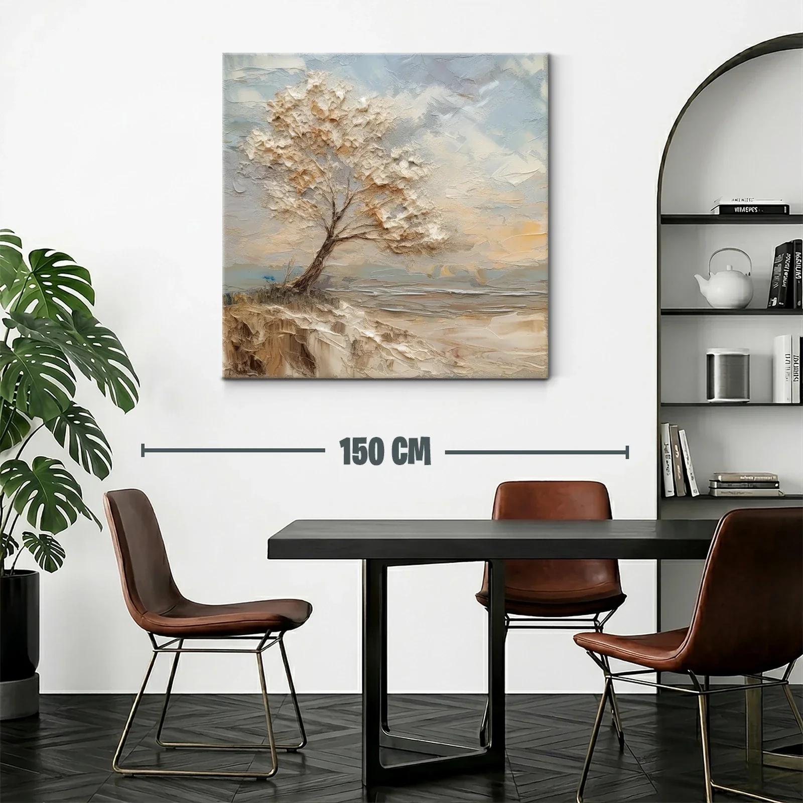 Árbol solitario en paisaje sereno con tonos cálidos — miniatura 2