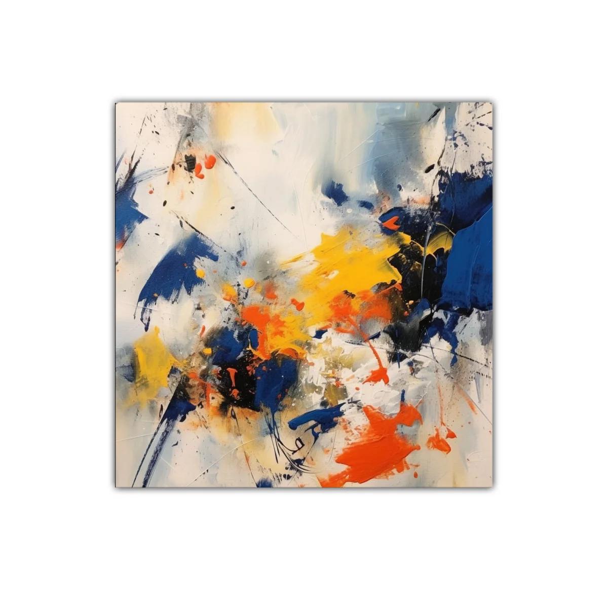 Cuadro abstracto con explosión de colores vibrantes — imagen principal