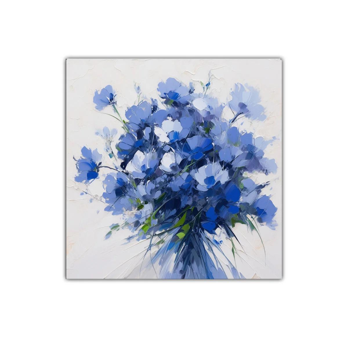 Ramo de flores azules vibrantes para decorar interiores — imagen principal