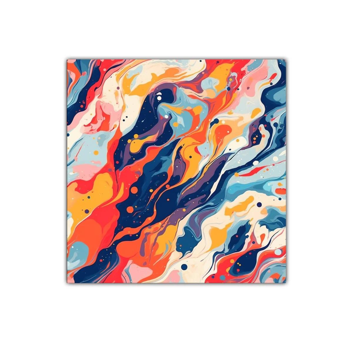 Cuadro abstracto con explosión de colores vibrantes y dinámicos — imagen principal