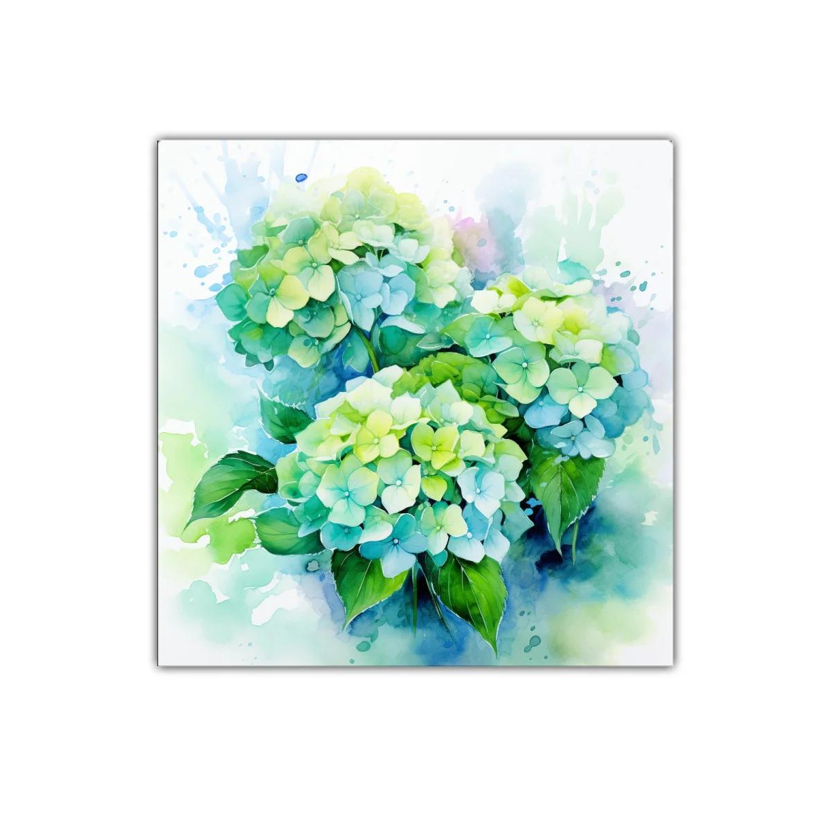 Flores delicadas en tonos verdes azules para decoración natural — imagen principal
