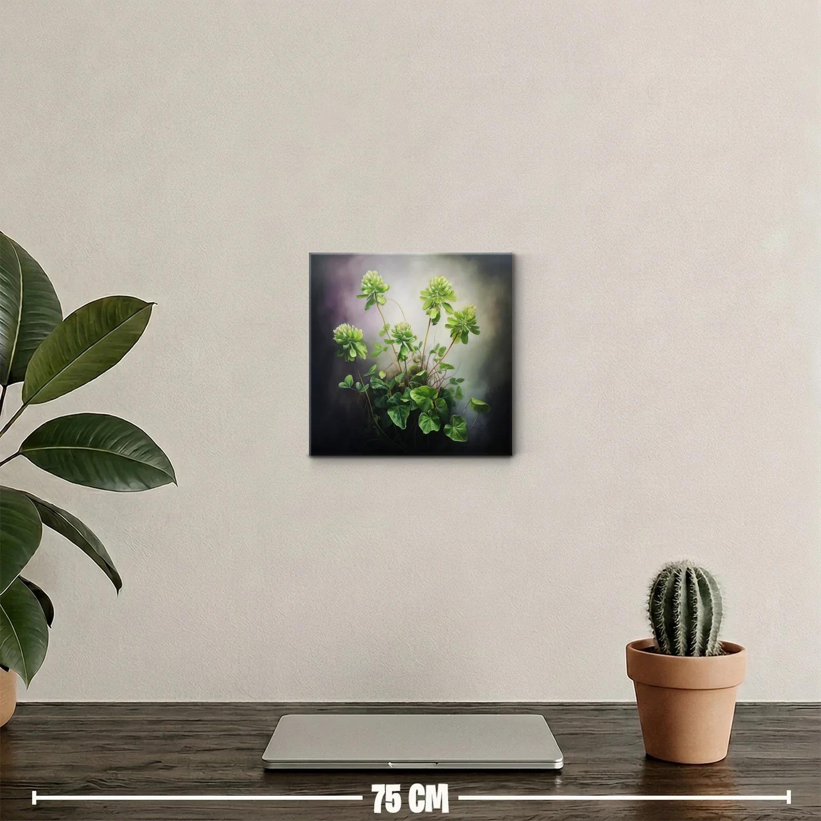 Elegancia natural con tréboles verdes y hojas exuberantes — miniatura 2