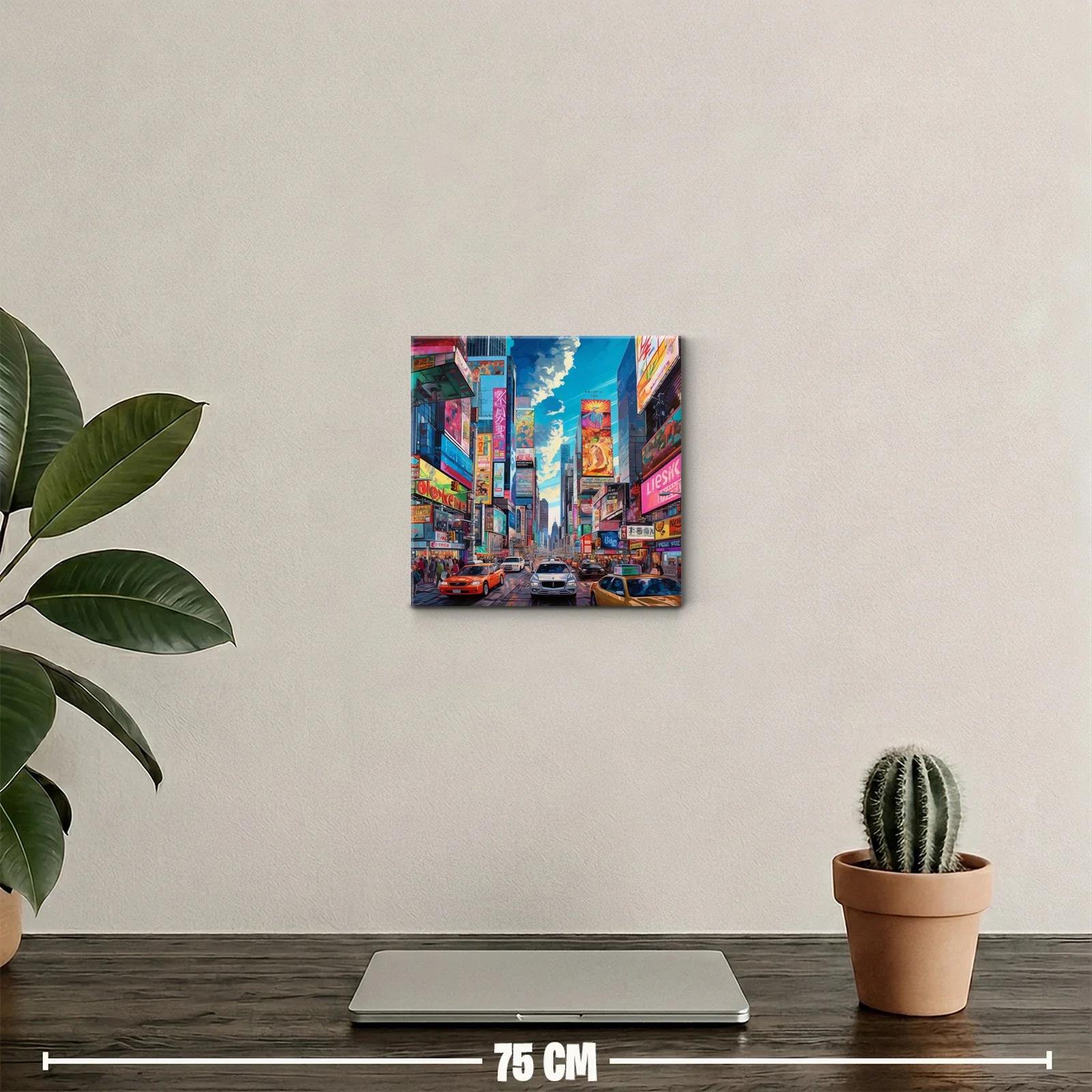 Colorida escena urbana con luces y tráfico en la ciudad — miniatura 2