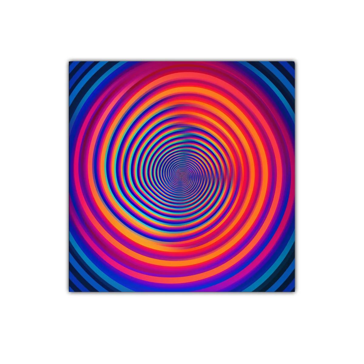 Cuadro abstracto espiral multicolor para decoración vibrante