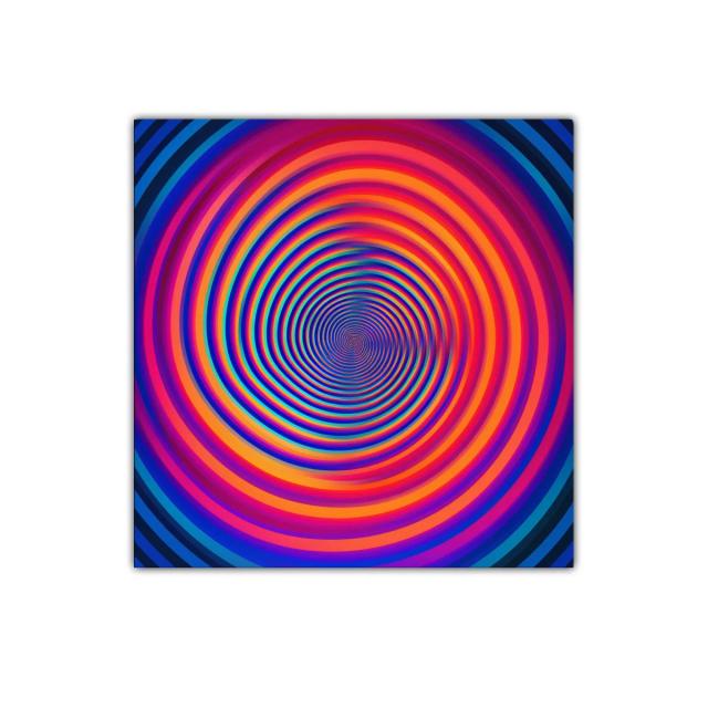 Cuadro abstracto espiral multicolor para decoración vibrante