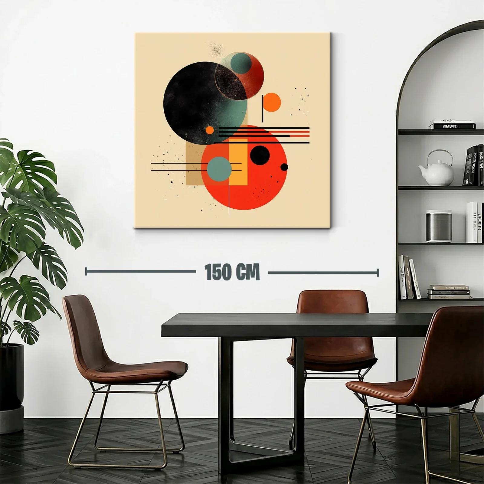 Composición geométrica en tonos cálidos y contrastes vivos — miniatura 2