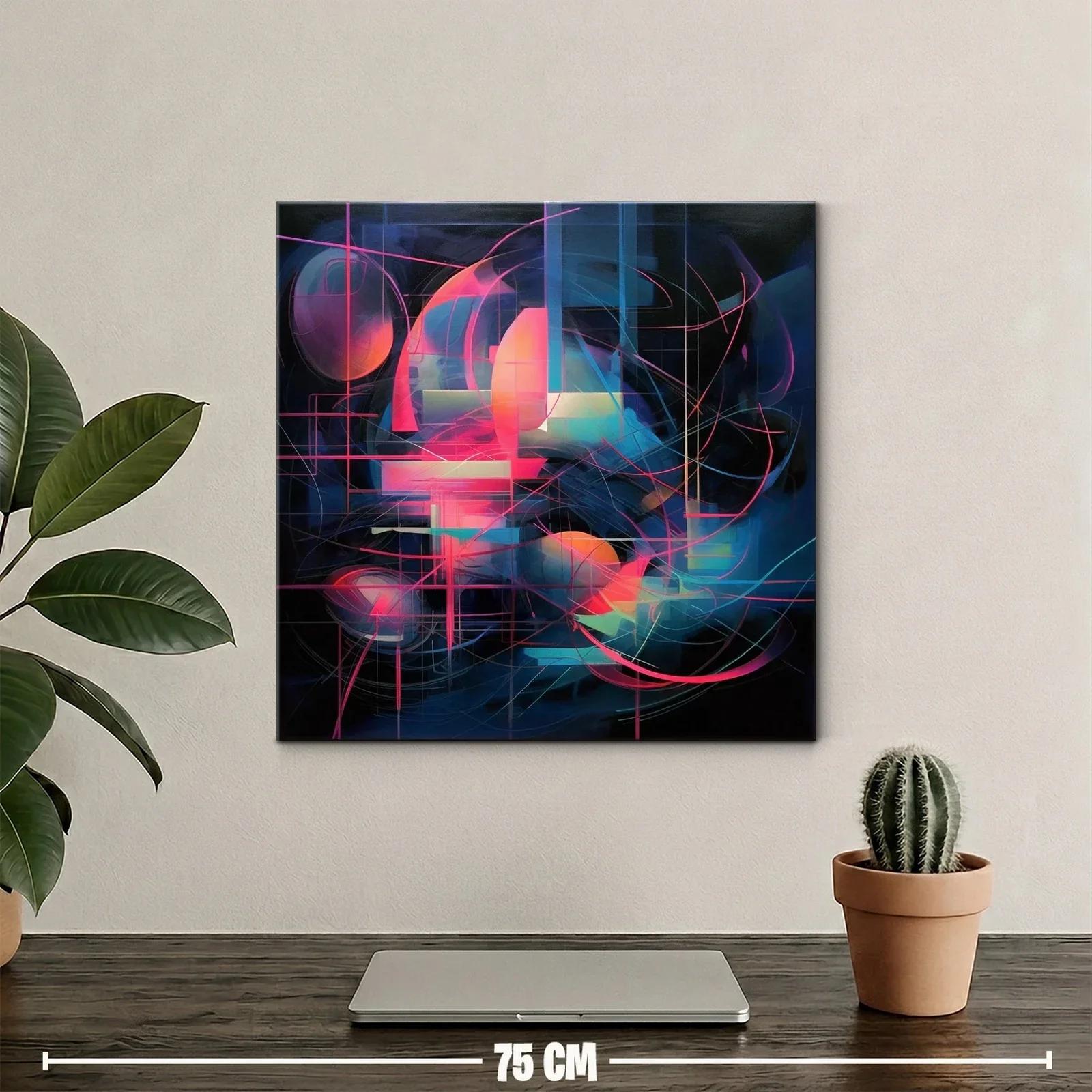 Composición abstracta en tonos vibrantes y oscuros — miniatura 2