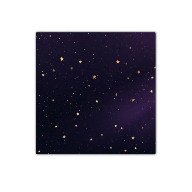 Cuadro Estrellado con Fondo Nocturno en Tonos Morados