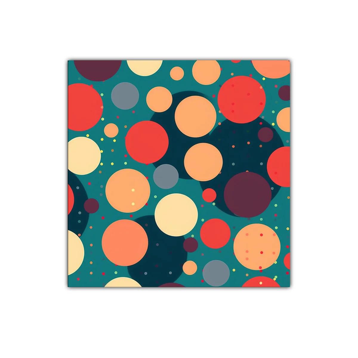 Cuadro decorativo con patrones circulares coloridos y vibrantes — imagen principal