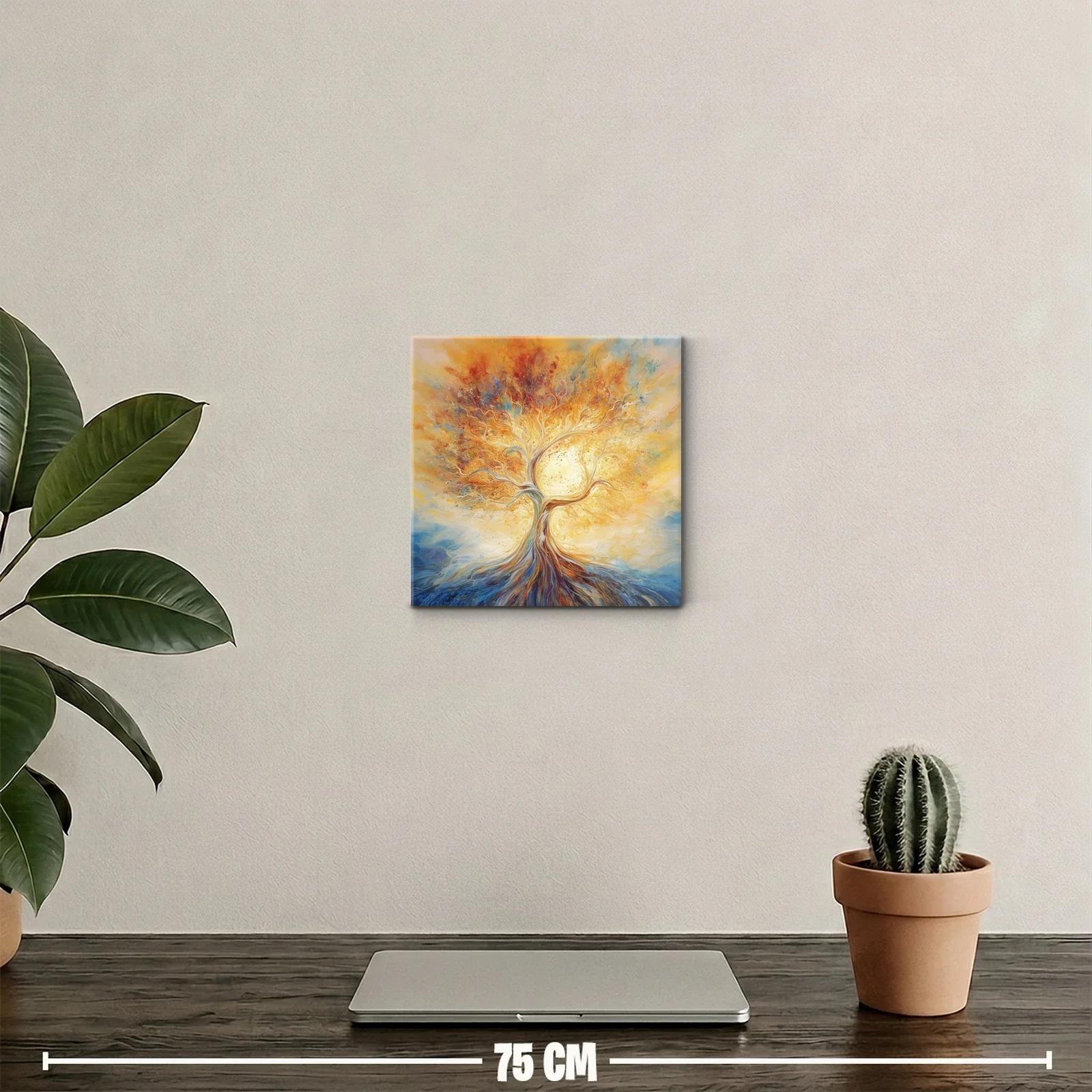 Árbol de luz y energía en tonos cálidos y azules — miniatura 2